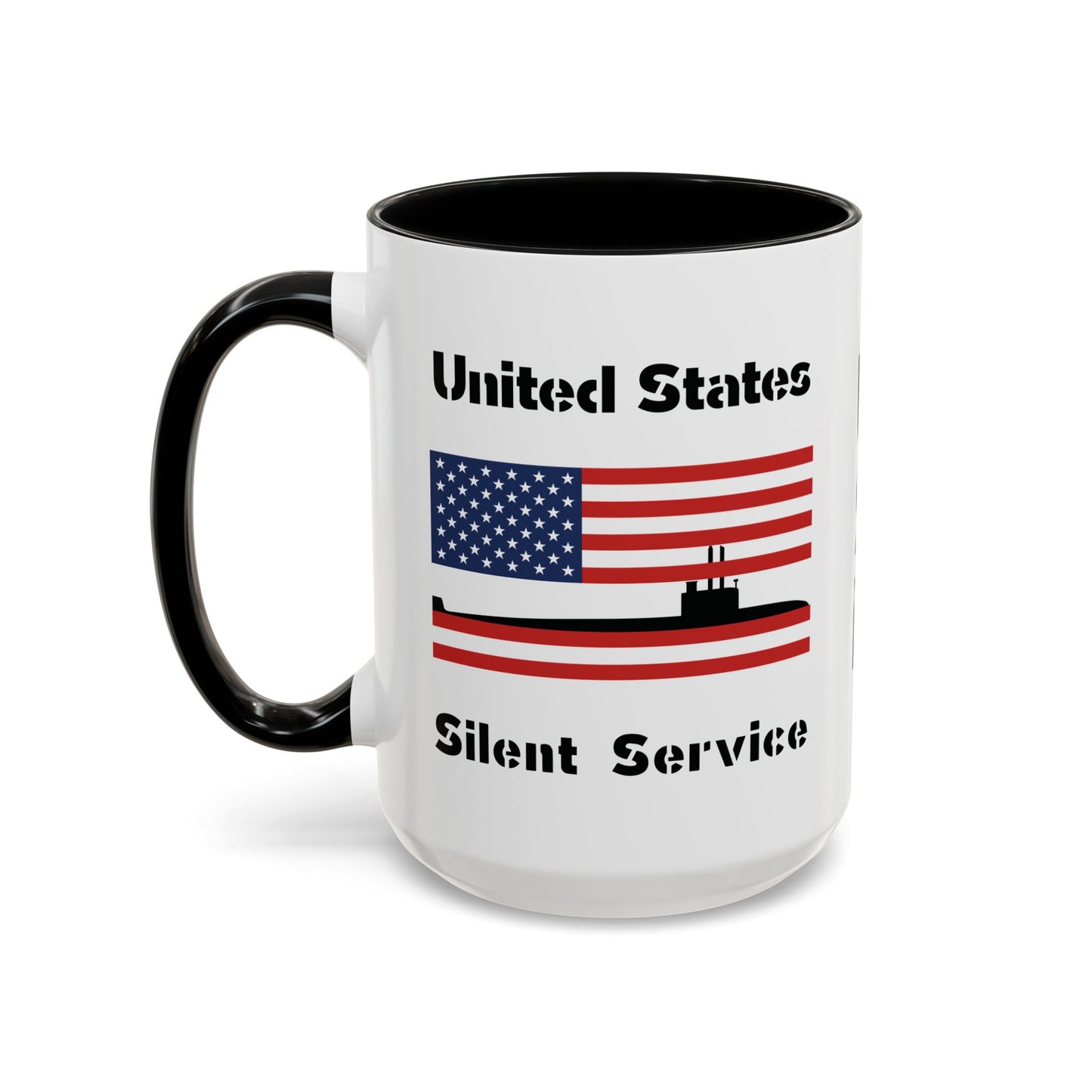 United States Navy Submarine Force Silent Service American Flag Accent Coffee Mugs