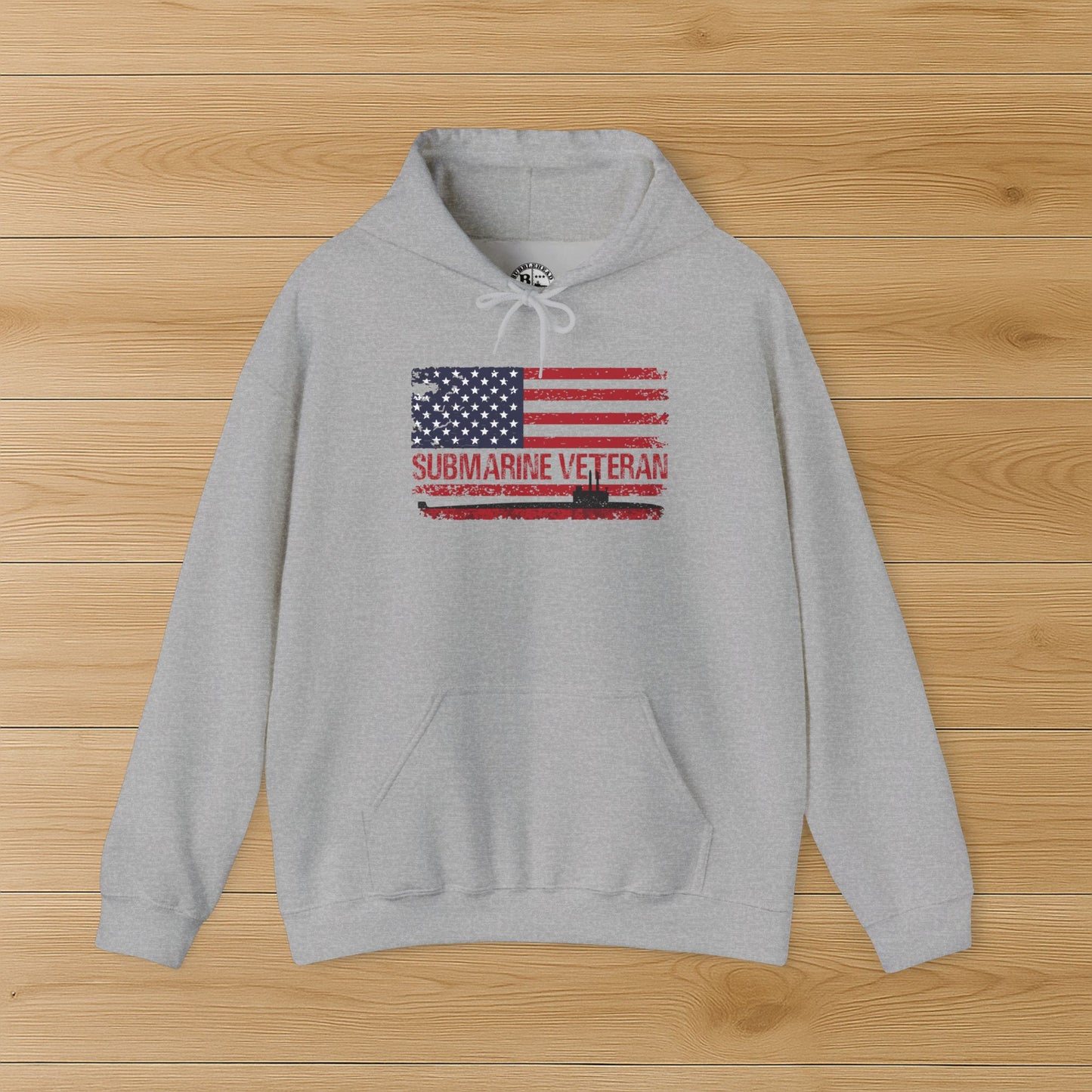 United States Submarine Veteran Distressed USA Flag Unisex Heavy Blend™ Hooded Sweatshirt