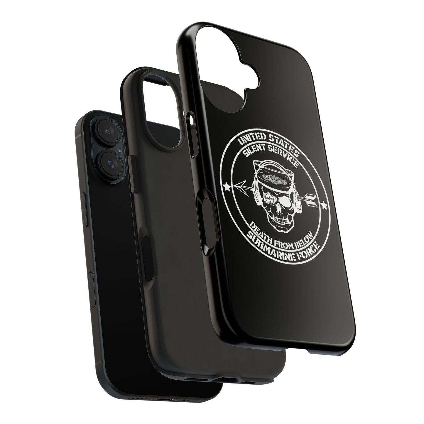 U.S. Submarine Force Silent Service Death From Below Sailor Skull Tough iPhone Case