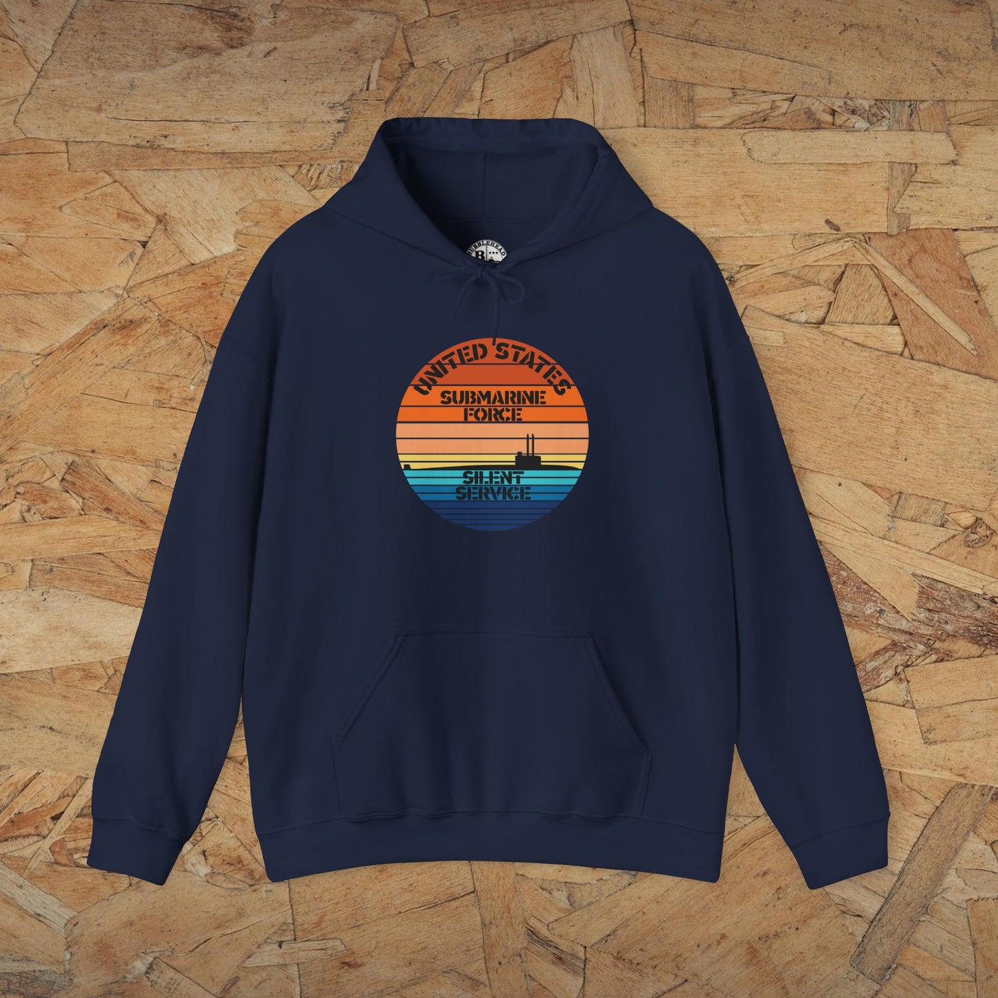 Sunset United States Submarine Force Silent Service Vintage Unisex Heavy Blend™ Hooded Sweatshirt