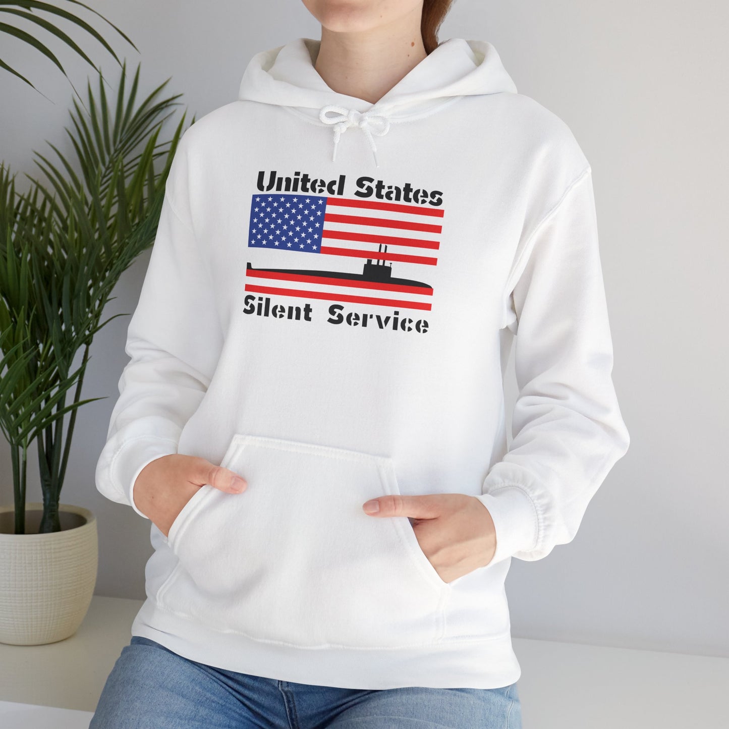 United States Submarine Silent Service USA Flag Unisex Heavy Blend™ Hooded Sweatshirt