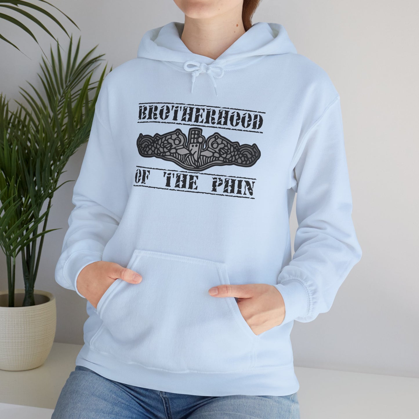 United States Brotherhood of the Phin Submarine Silver Dolphins Unisex Heavy Blend™ Hooded Sweatshirt
