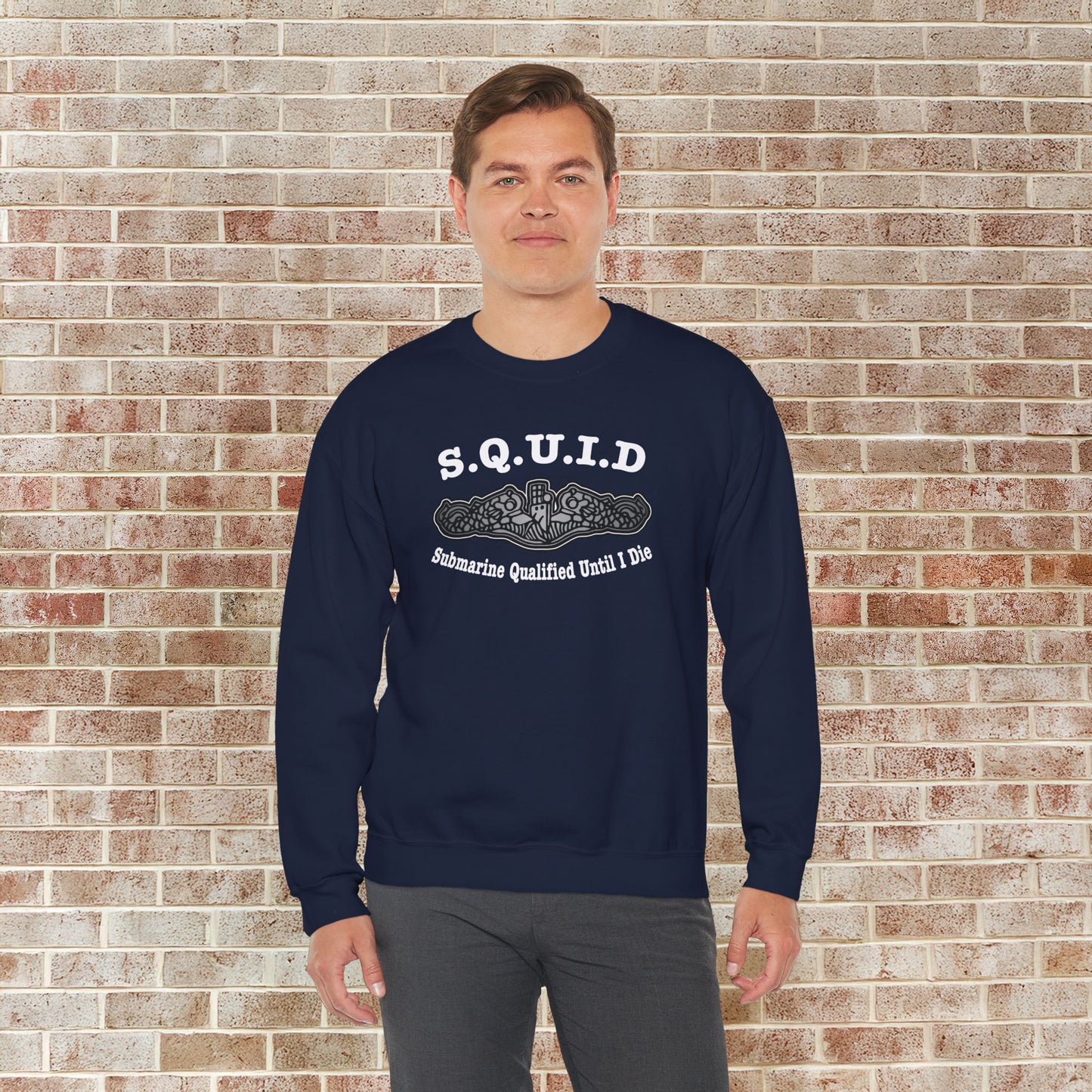United States S.Q.U.I.D. Submarine Qualified Until I Die Unisex Heavy Blend™ Crewneck Sweatshirt