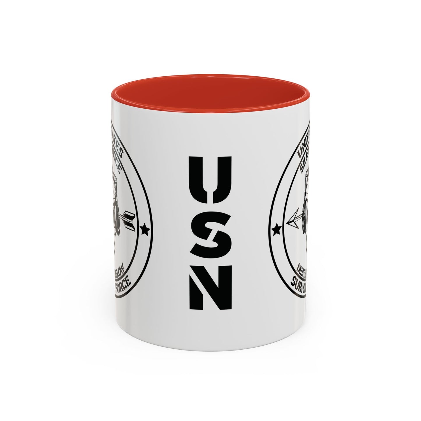 US Navy Submarine Force Silent Service Death From Below Sailor Skull Accent Coffee Mug