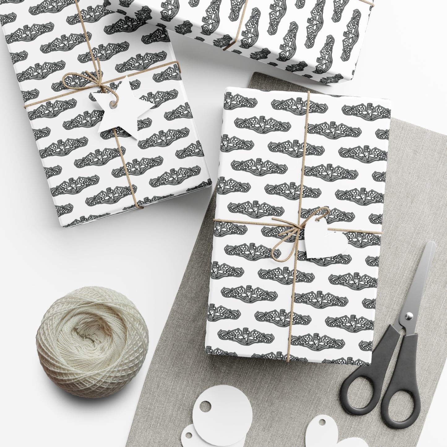 United States Navy Submarine Force Dolphins White Gift Wrap Papers
