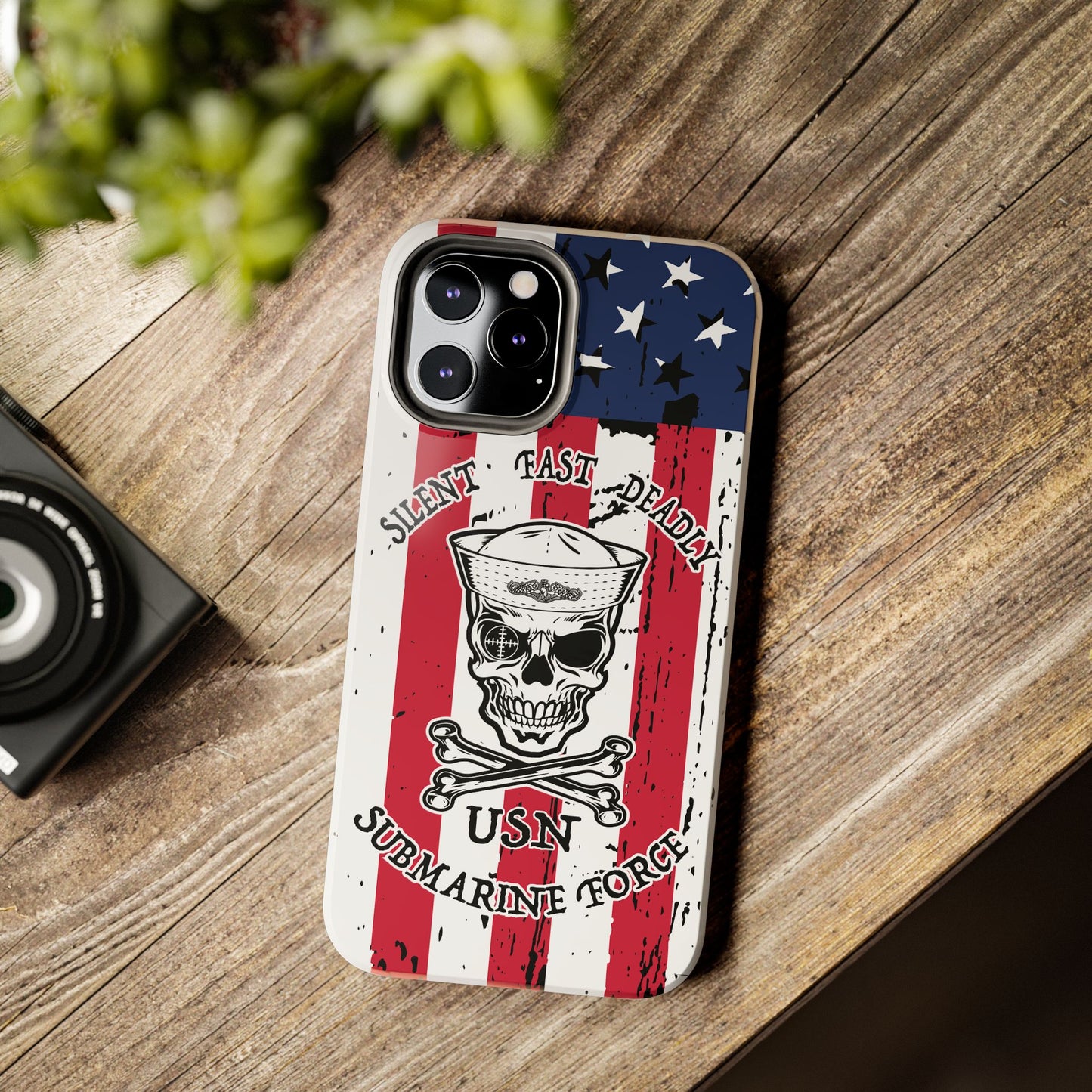 U.S. Submarine Force Skull and Crossbones Sailor Tough iPhone Case