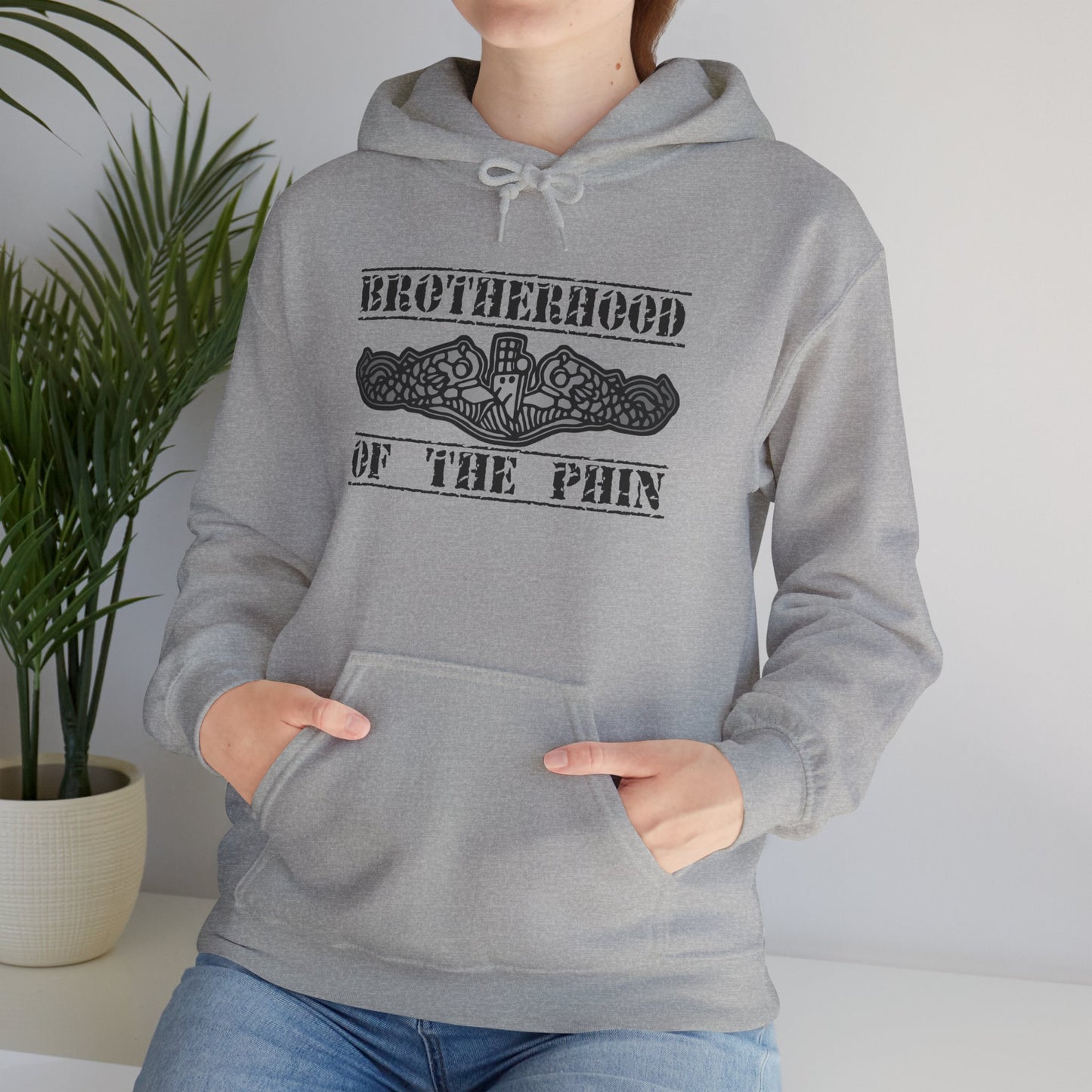 United States Brotherhood of the Phin Submarine Silver Dolphins Unisex Heavy Blend™ Hooded Sweatshirt