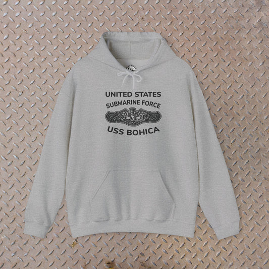 United States Submarine Force USS BOHICA Silver Dolphins Unisex Heavy Blend™ Hooded Sweatshirt