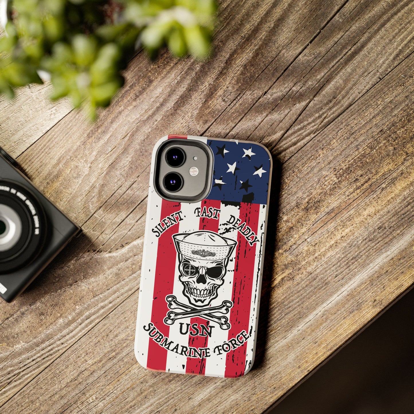 U.S. Submarine Force Skull and Crossbones Sailor Tough iPhone Case