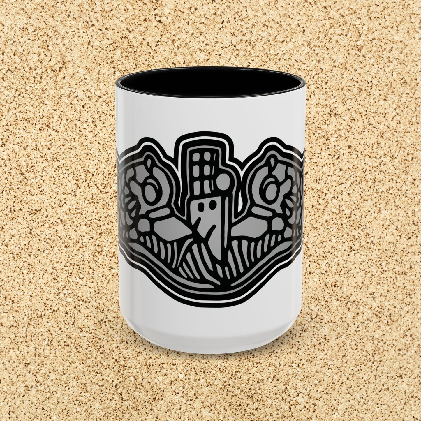 United States Navy Submarine Force Enlisted Silver Dolphins Silent Service Accent Coffee Mugs