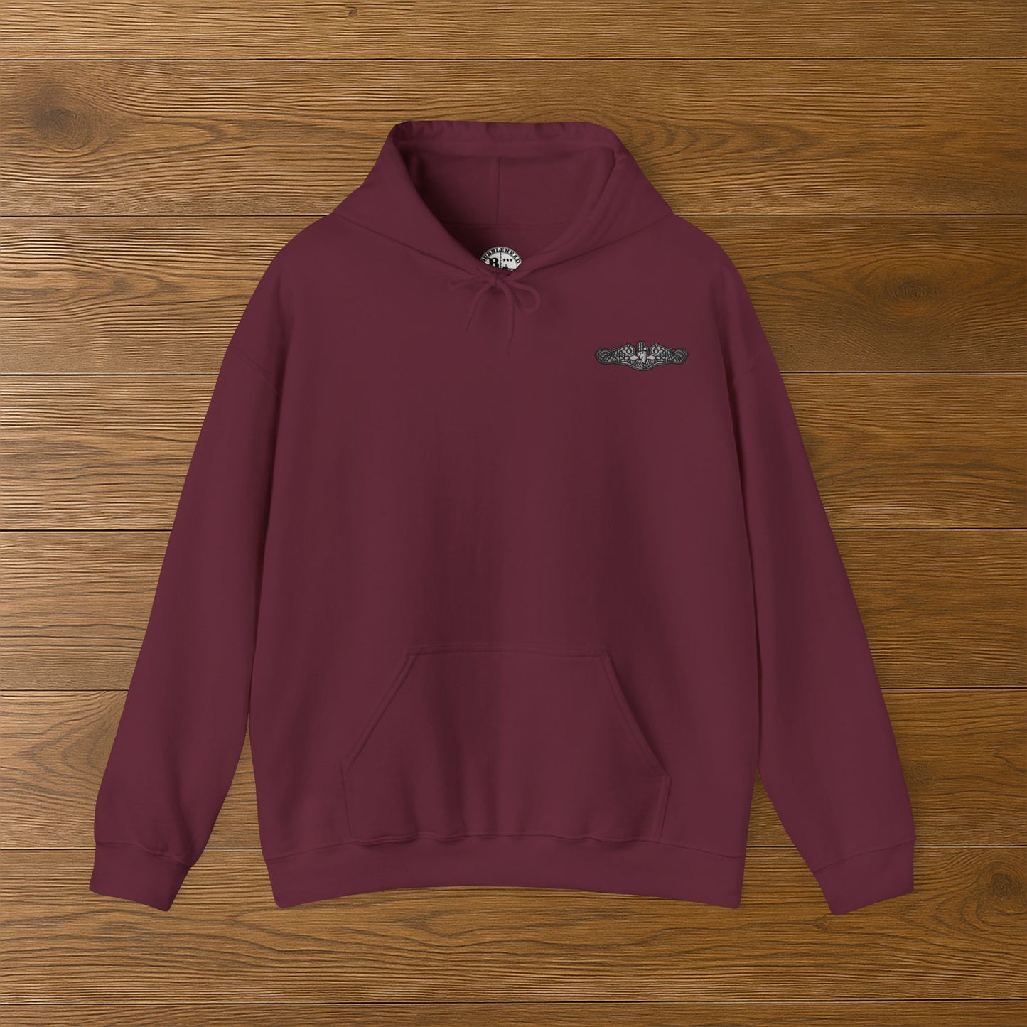 United States S.Q.U.I.D. Submarine Qualified Until I Die Navy Dolphins Front Unisex Heavy Blend™ Hooded Sweatshirt