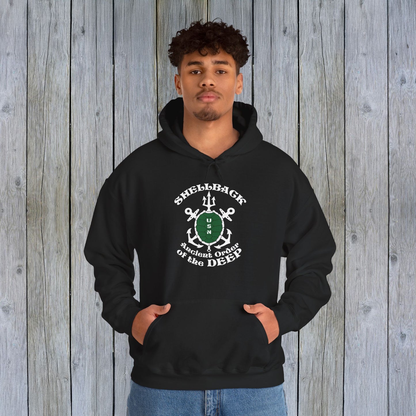 United States Shellback Ancient Order of the Deep Unisex Heavy Blend™ Hooded Sweatshirt