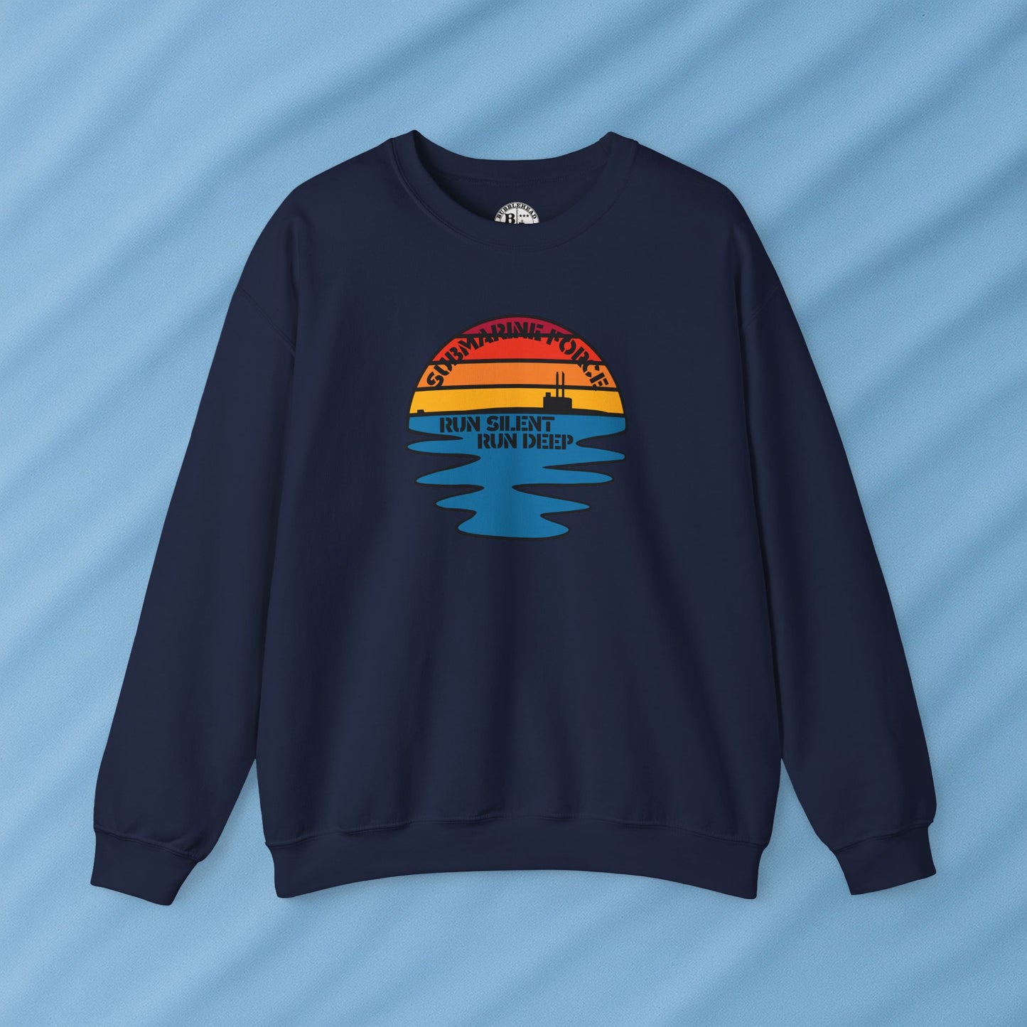 Sunset United States Navy Submarine Force Run Silent Deep Vintage Mk2 Unisex Heavy Blend™ Crewneck Sweatshirt