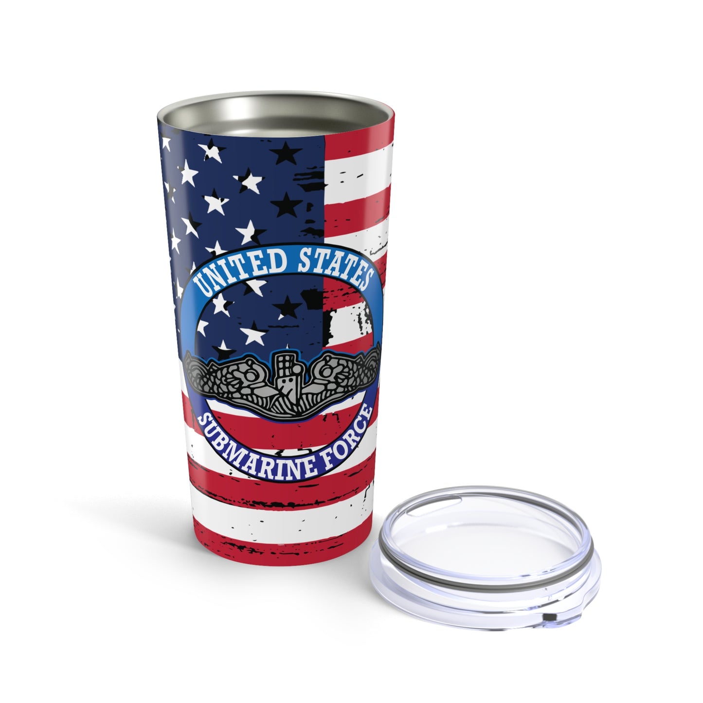 United States Submarine Force Silver Dolphins Silent Service Stainless Steel Tumbler 20oz