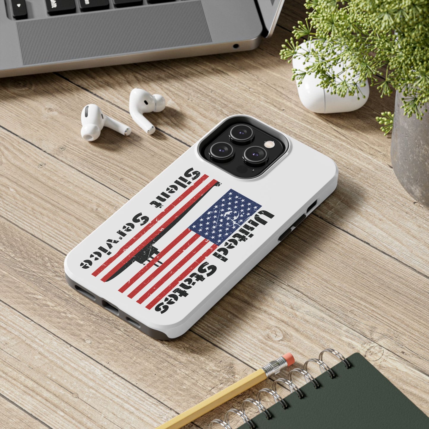 United States Submarine Silent Service Distressed Flag Tough iPhone Case
