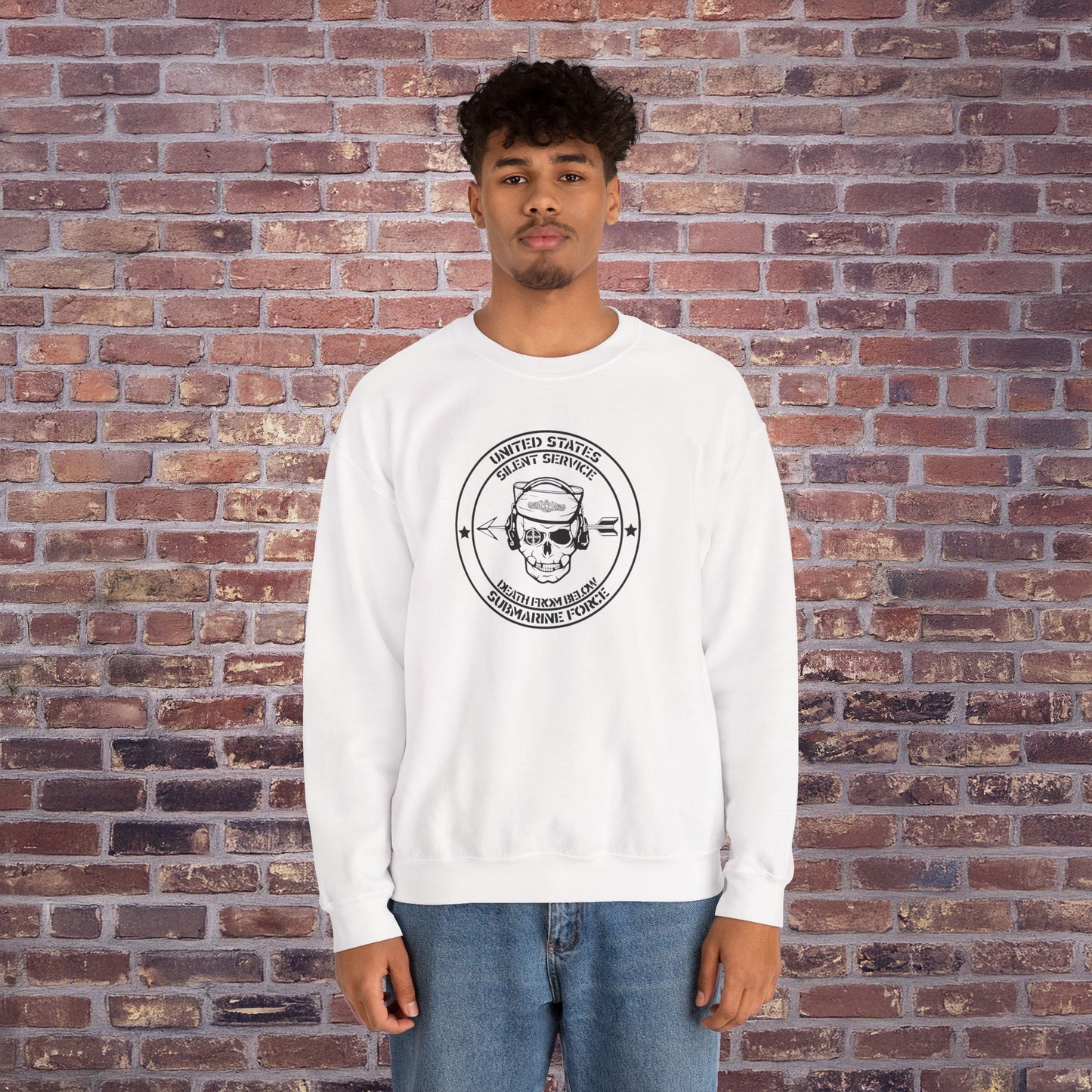 United States Submarine Force Silent Service Death From Below Unisex Heavy Blend™ Crewneck Sweatshirt