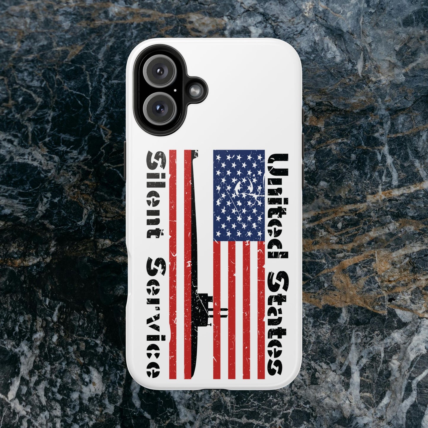United States Submarine Silent Service Distressed Flag Tough iPhone Case