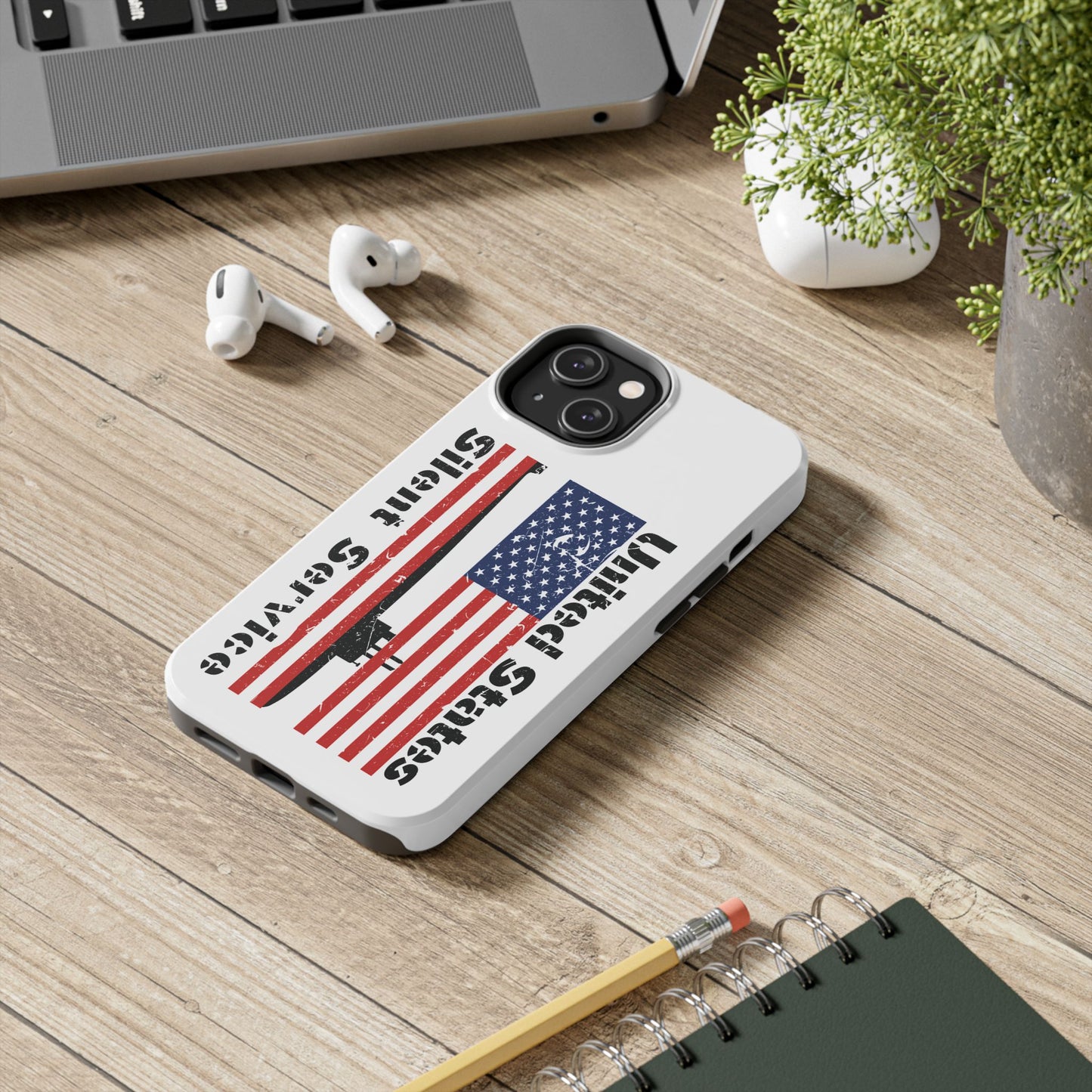United States Submarine Silent Service Distressed Flag Tough iPhone Case