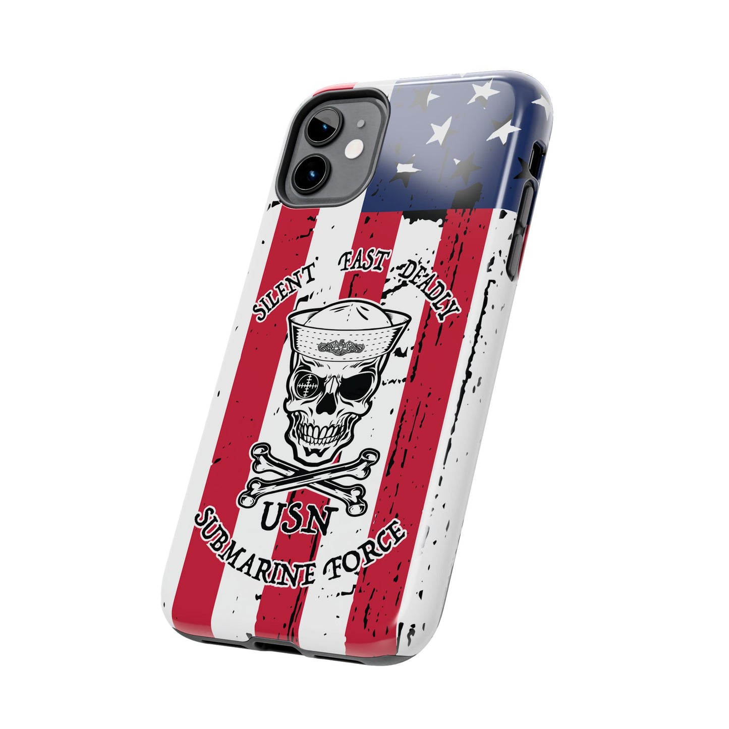 U.S. Submarine Force Skull and Crossbones Sailor Tough iPhone Case