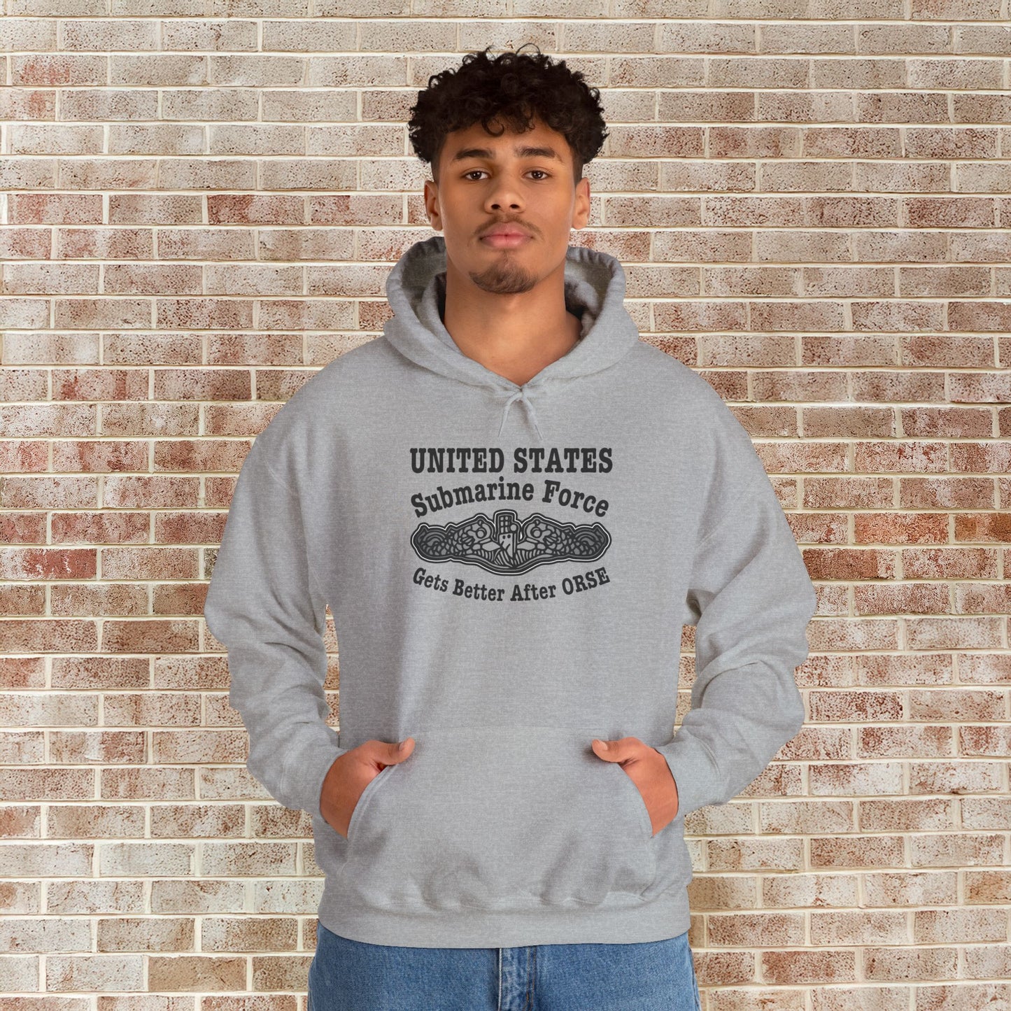 United States Submarine Force Gets Better After ORSE Silver Dolphins Unisex Heavy Blend™ Hooded Sweatshirt