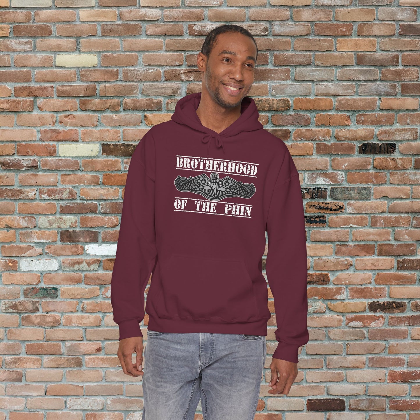 United States Brotherhood of the Phin Submarine Silver Dolphins Unisex Heavy Blend™ Hooded Sweatshirt