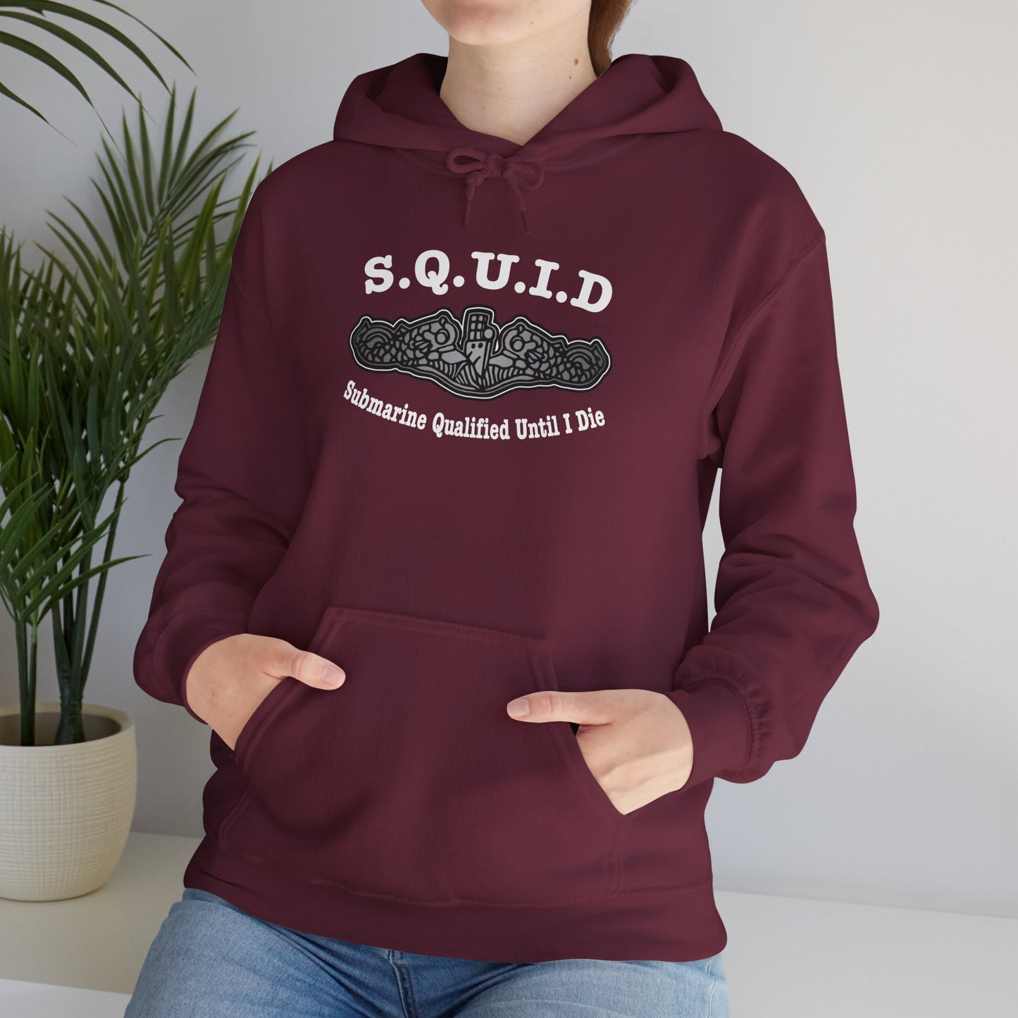 United States S.Q.U.I.D. Submarine Qualified Until I Die Unisex Heavy Blend™ Hooded Sweatshirt