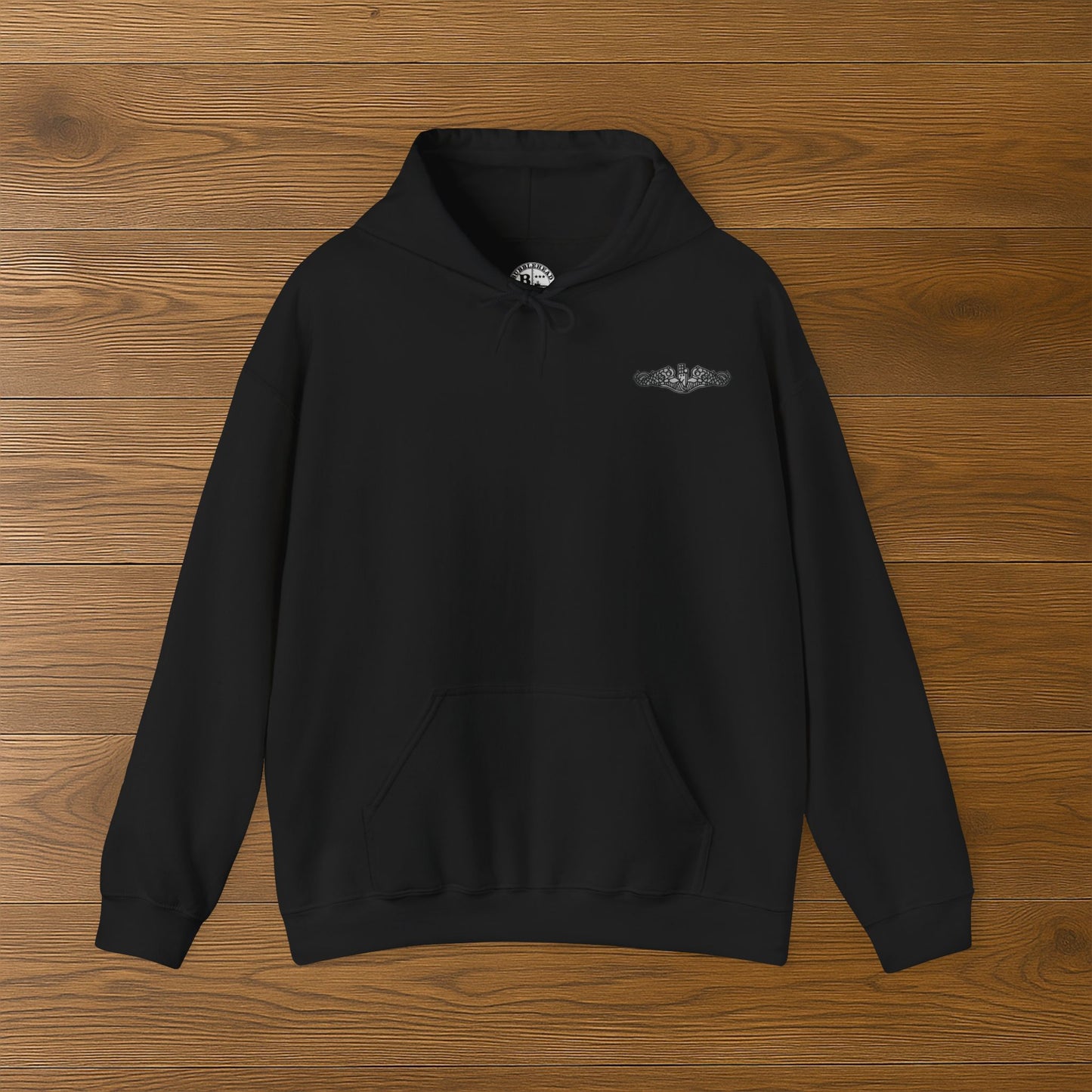 United States S.Q.U.I.D. Submarine Qualified Until I Die Navy Dolphins Front Unisex Heavy Blend™ Hooded Sweatshirt