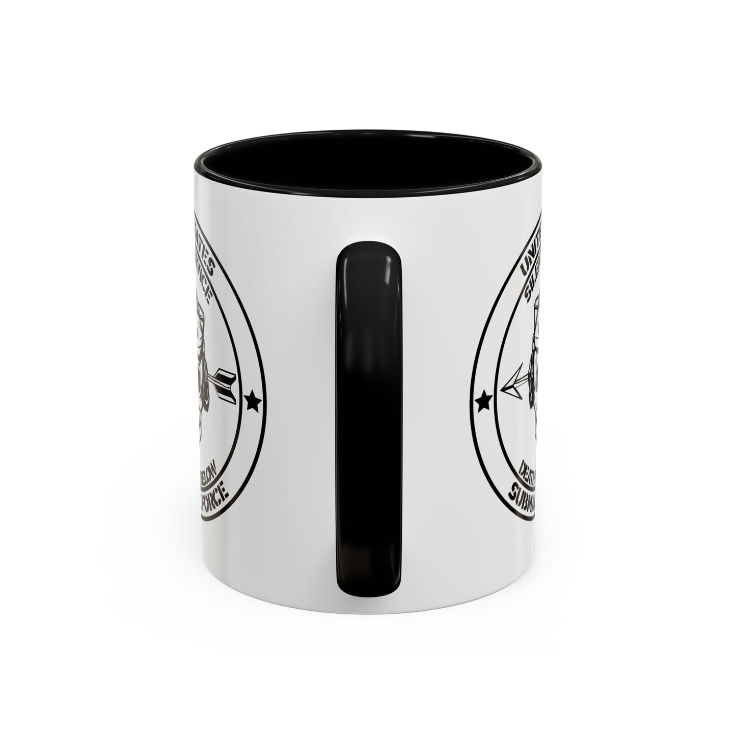 US Navy Submarine Force Silent Service Death From Below Sailor Skull Accent Coffee Mug