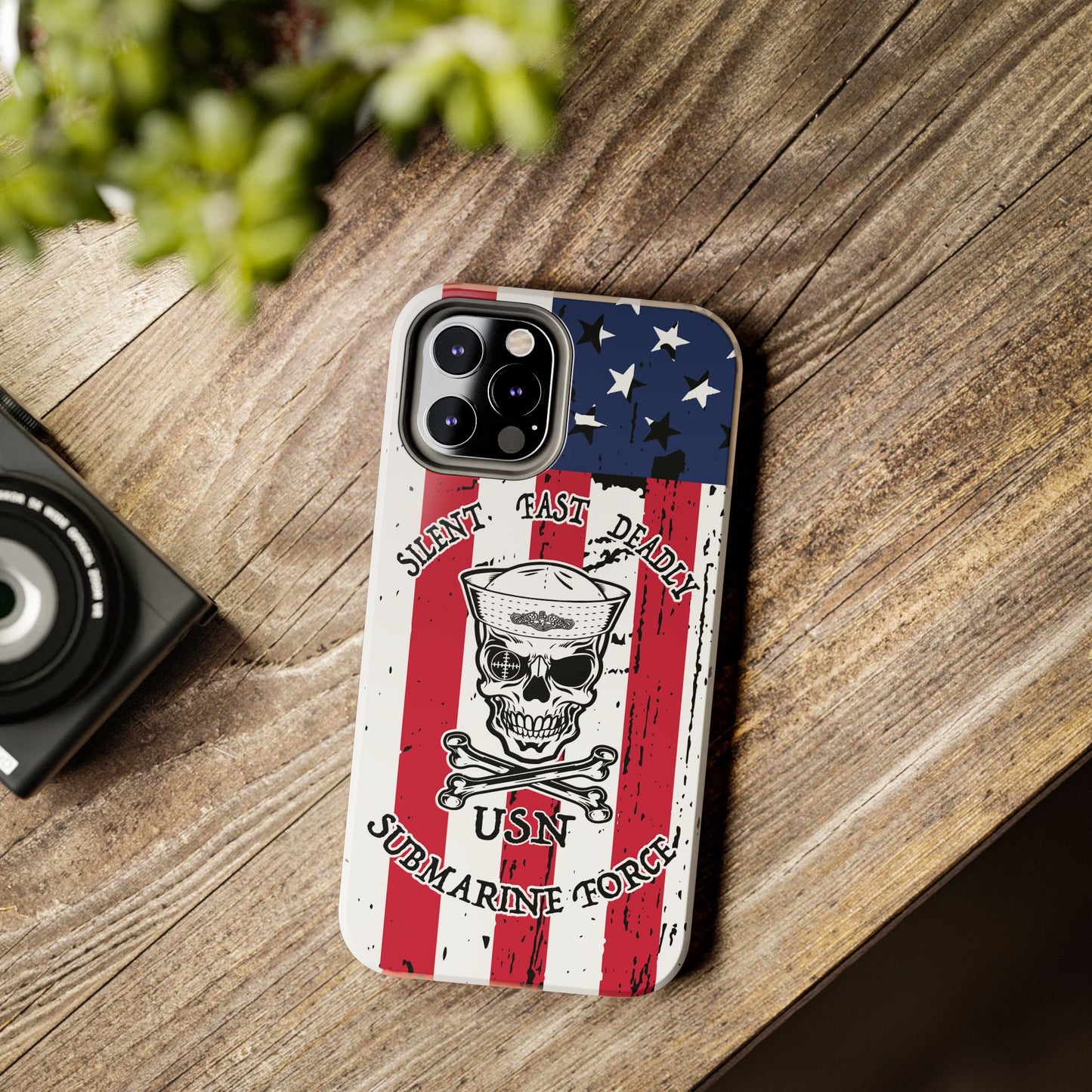 U.S. Submarine Force Skull and Crossbones Sailor Tough iPhone Case