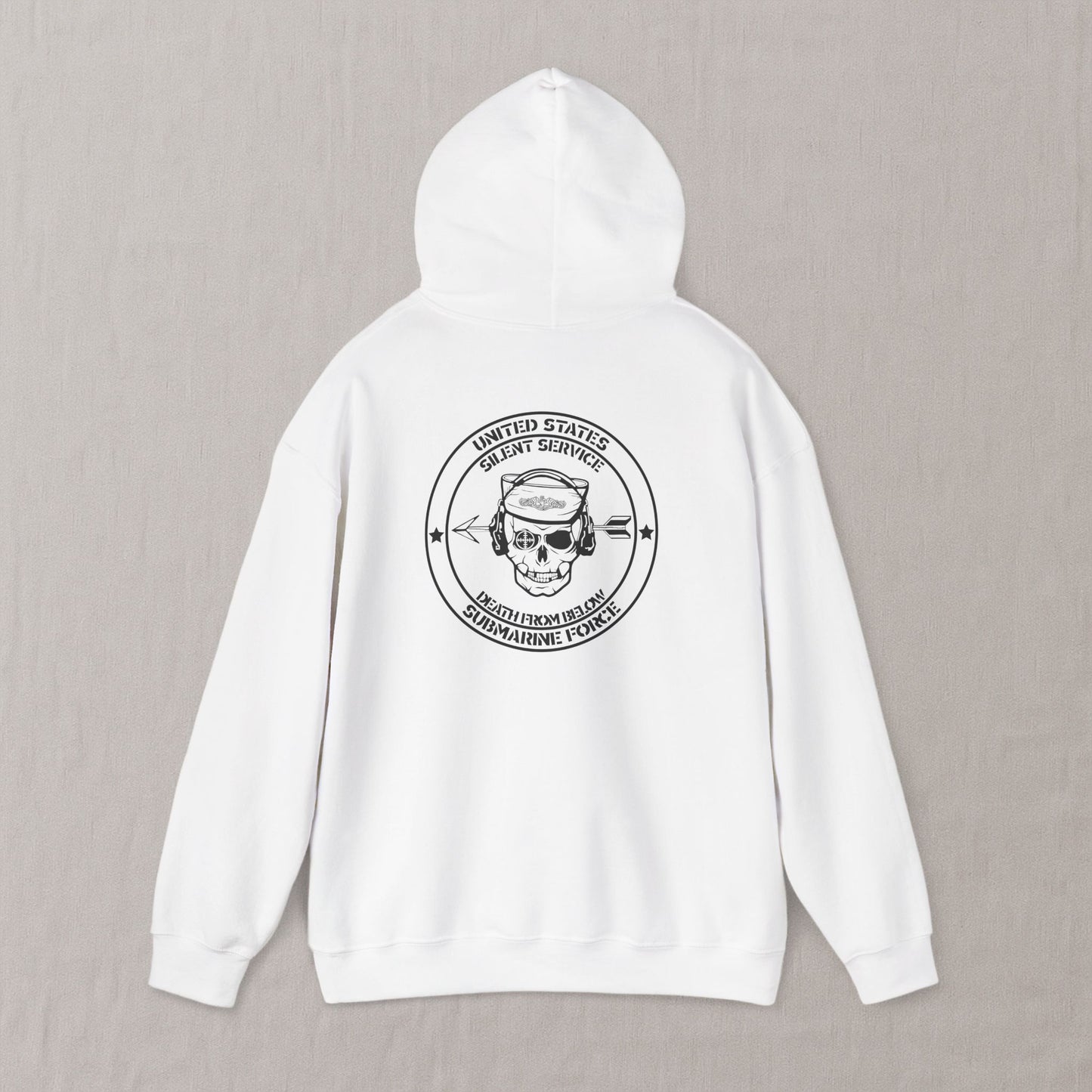 United States Submarine Force Dolphins Silent Service Death From Below Unisex Heavy Blend™ Hooded Sweatshirt