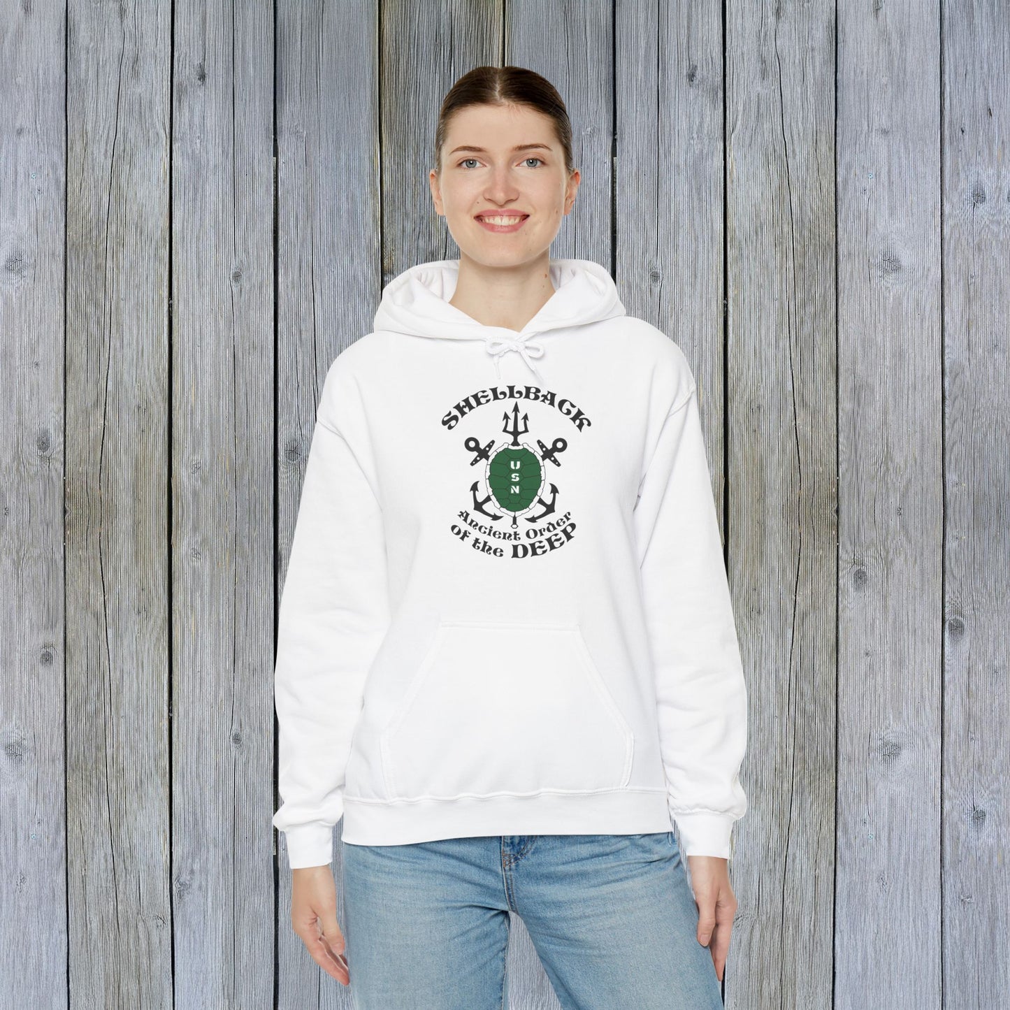 United States Shellback Ancient Order of the Deep Unisex Heavy Blend™ Hooded Sweatshirt