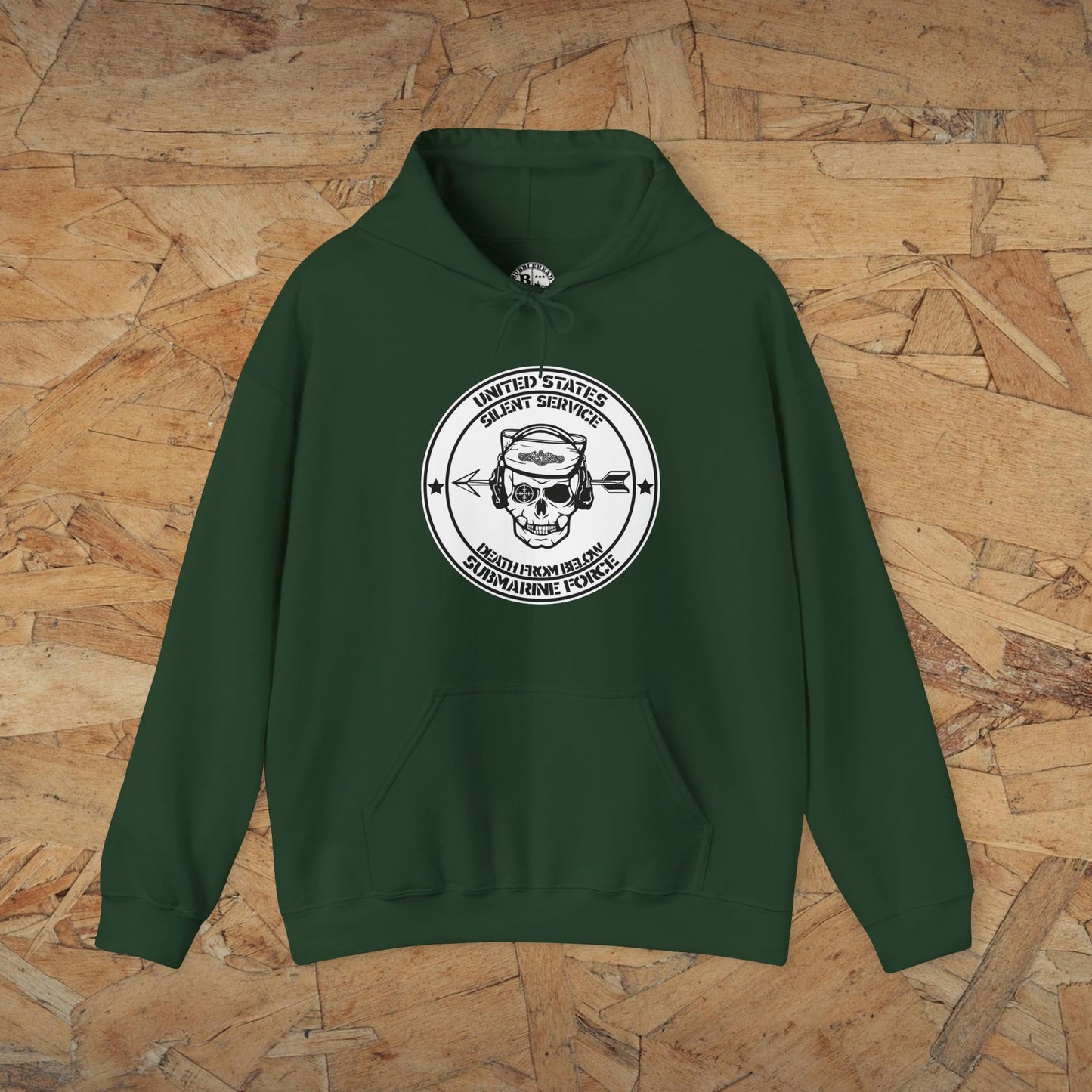United States Submarine Force Silent Service Death From Below Unisex Heavy Blend™ Dark Hooded Sweatshirt