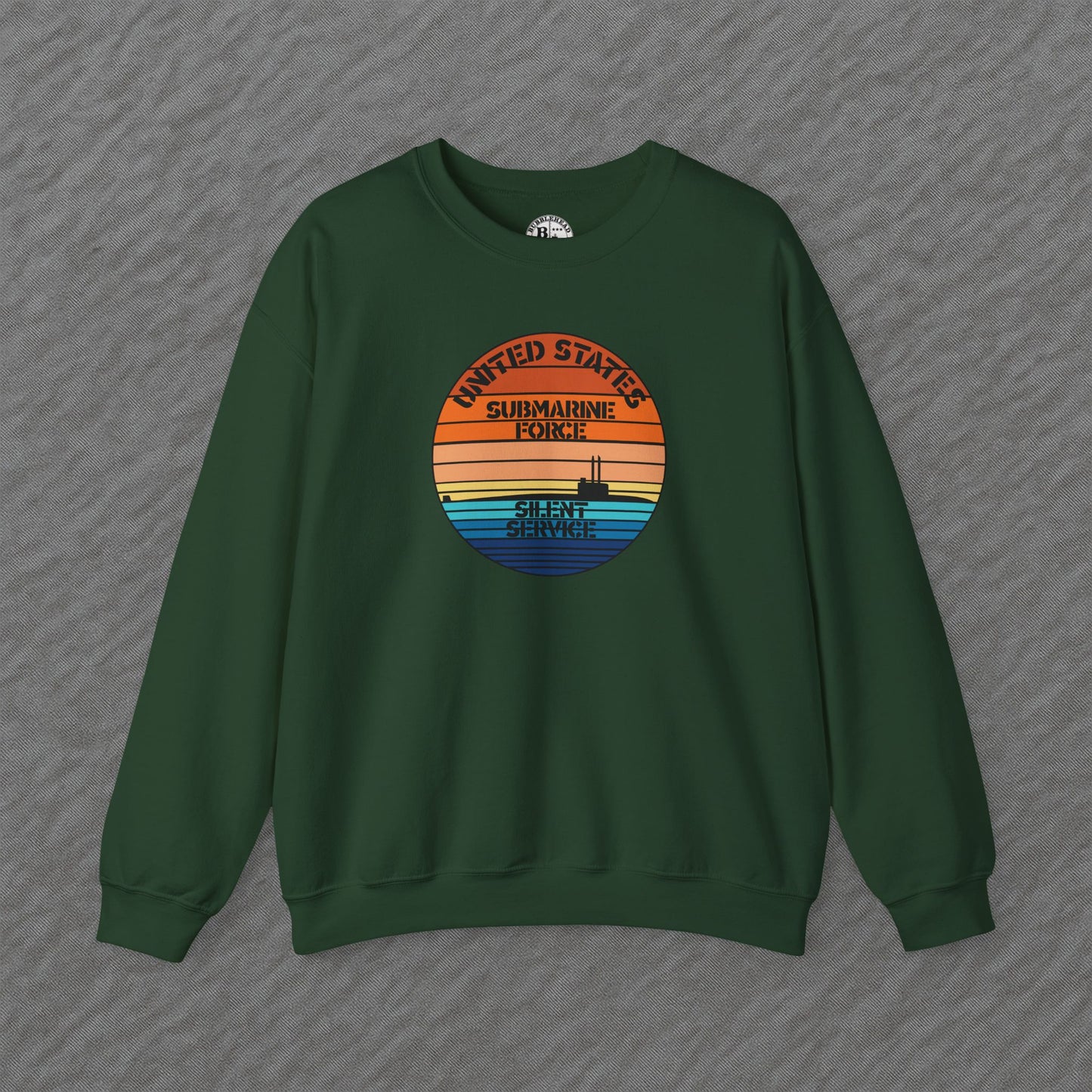 Sunset United States Navy Submarine Force Silent Service Vintage Unisex Heavy Blend™ Crewneck Sweatshirt
