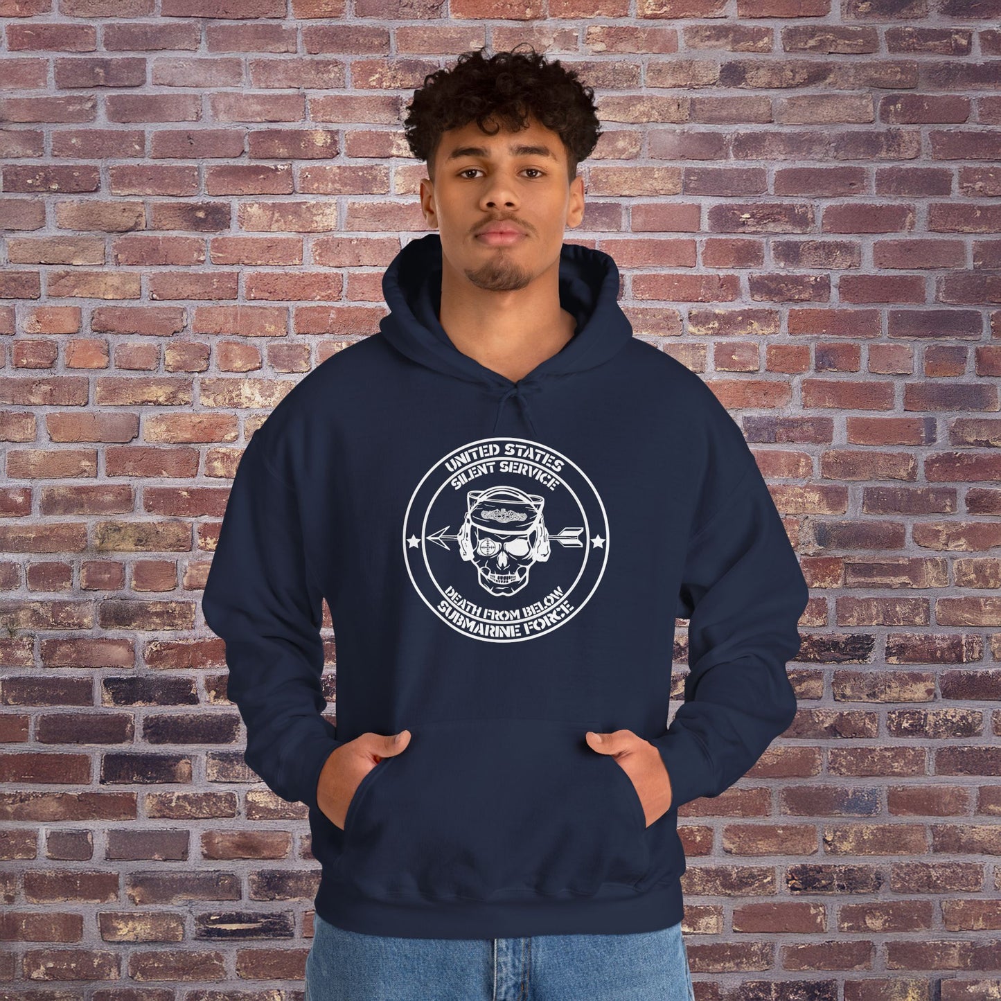 United States Submarine Force Silent Service Death From Below Unisex Heavy Blend™ Hooded Sweatshirt