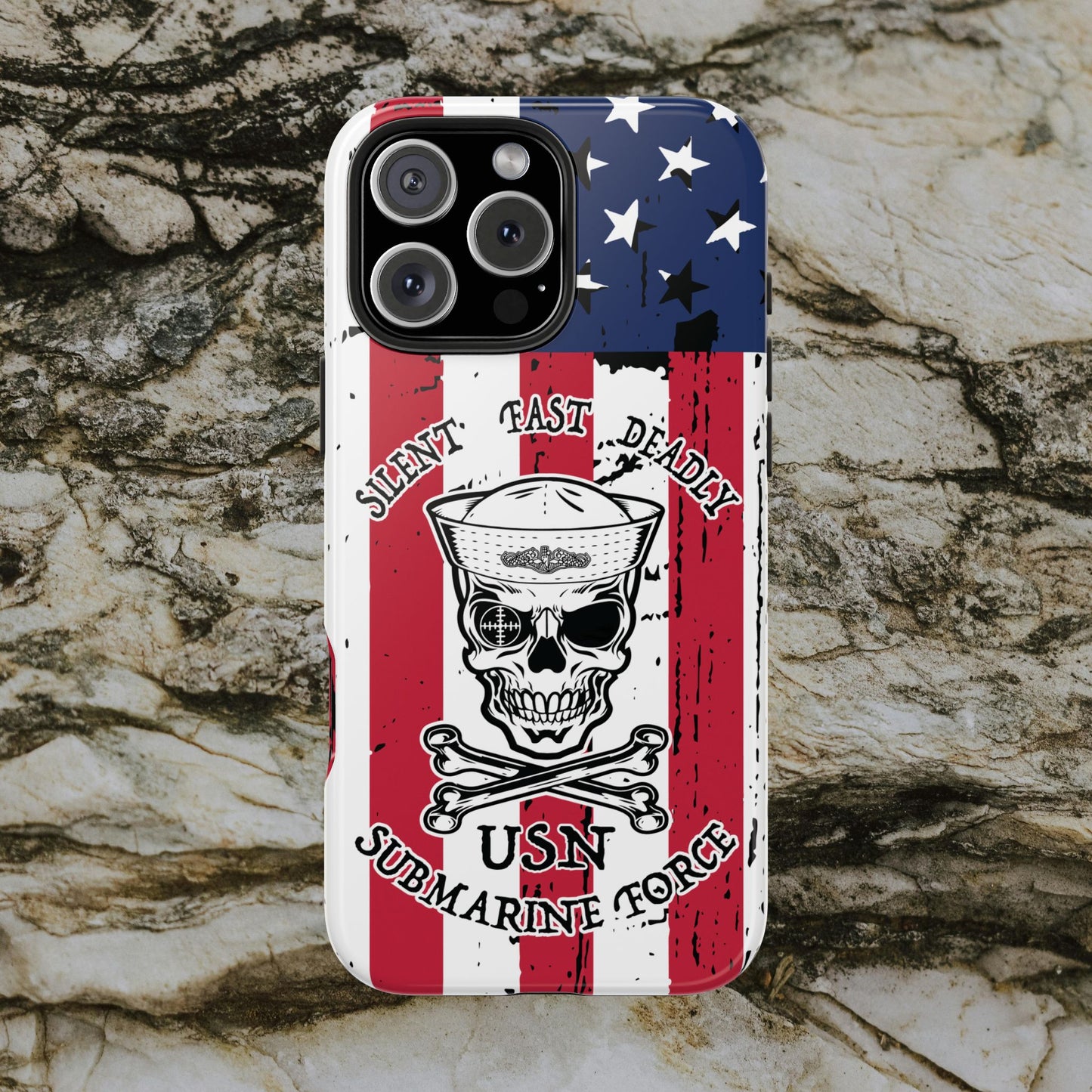 U.S. Submarine Force Skull and Crossbones Sailor Tough iPhone Case