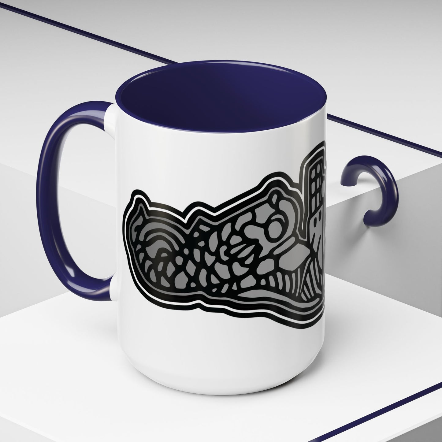 United States Navy Submarine Force Enlisted Silver Dolphins Silent Service Accent Coffee Mugs