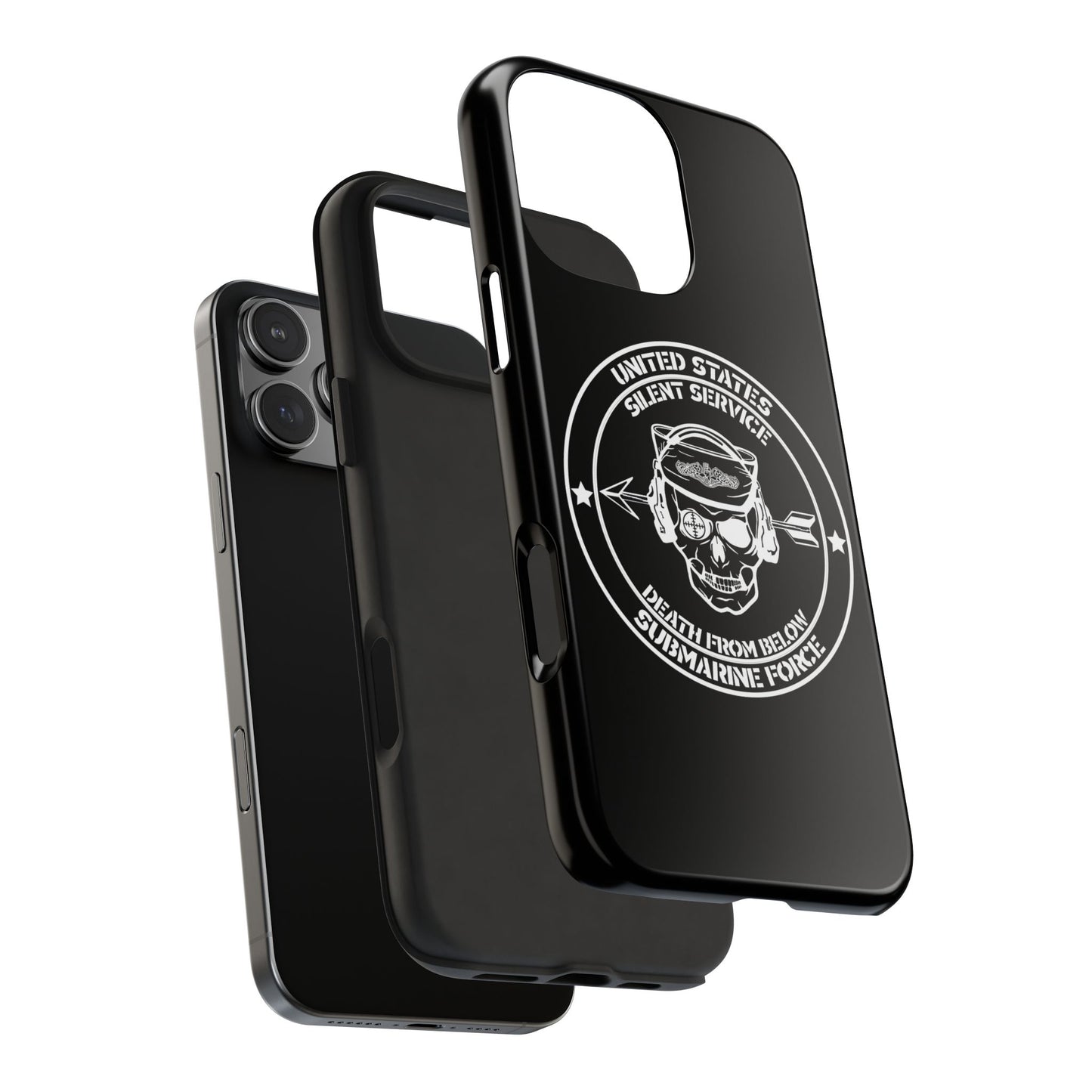 U.S. Submarine Force Silent Service Death From Below Sailor Skull Tough iPhone Case