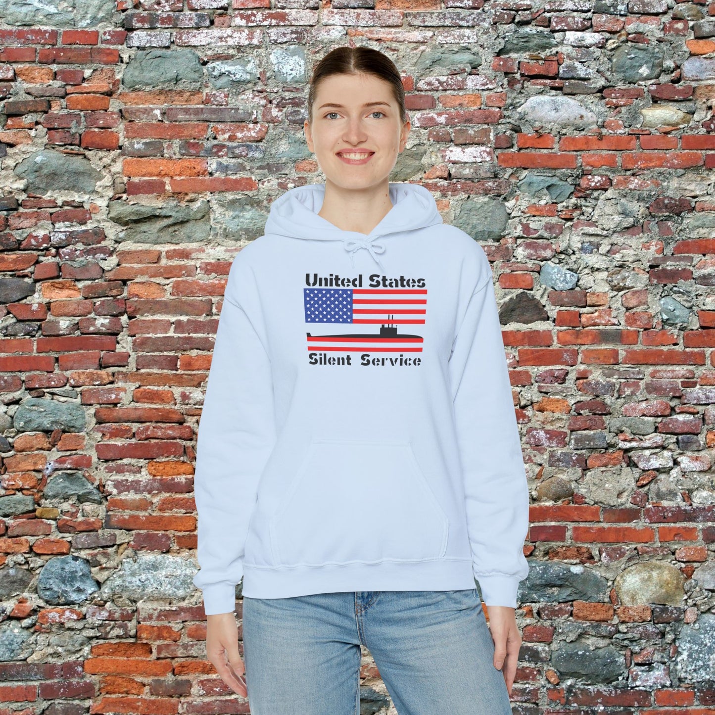 United States Submarine Silent Service USA Flag Unisex Heavy Blend™ Hooded Sweatshirt