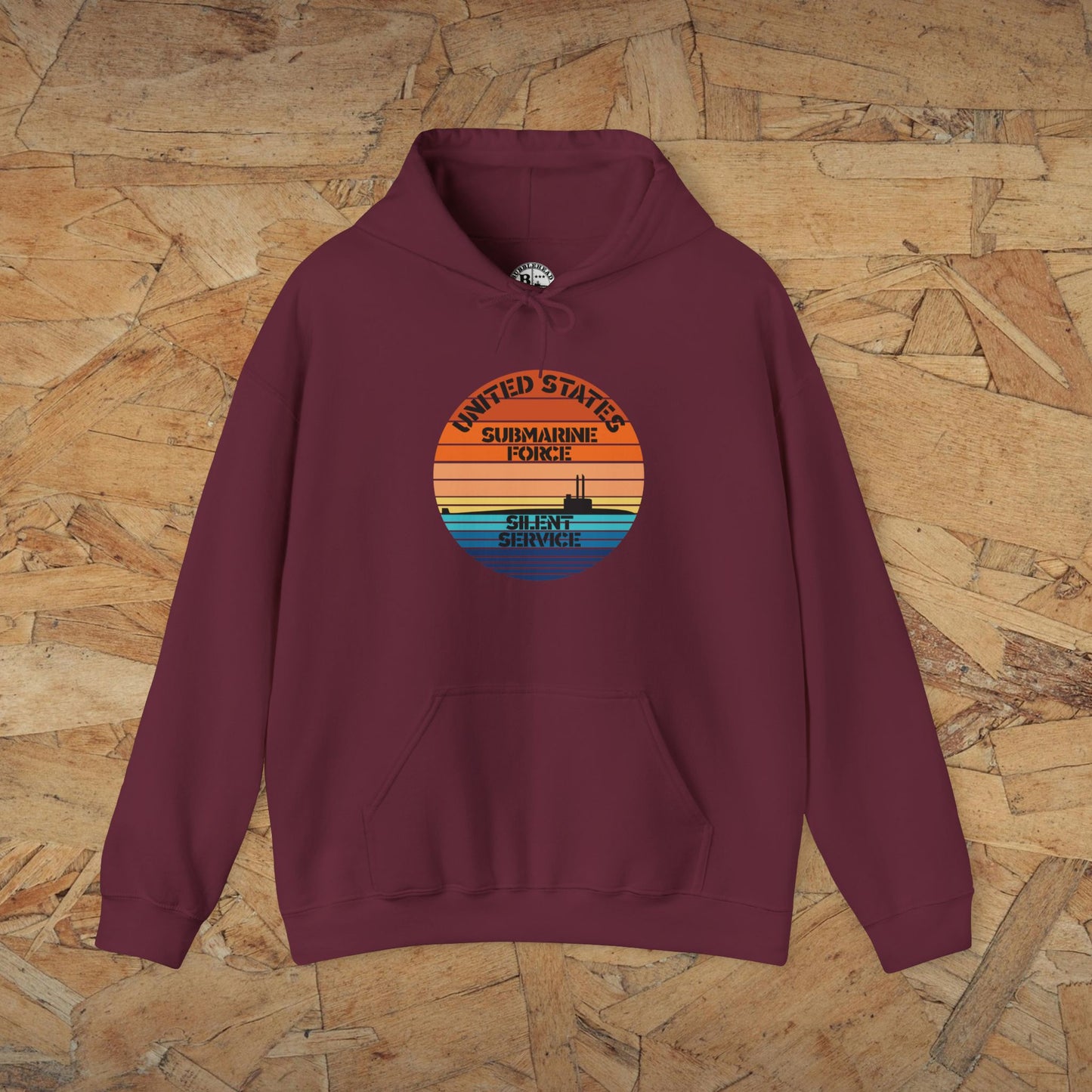 Sunset United States Submarine Force Silent Service Vintage Unisex Heavy Blend™ Hooded Sweatshirt