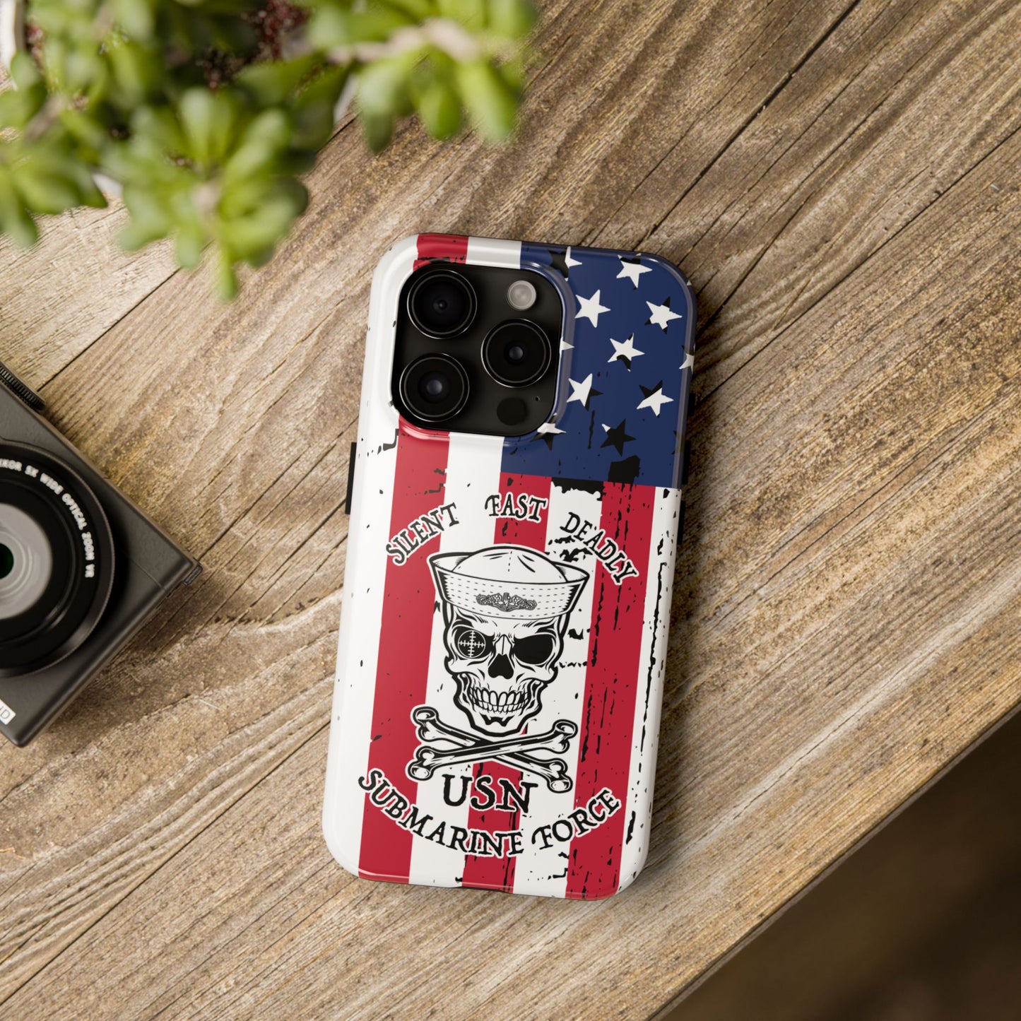 U.S. Submarine Force Skull and Crossbones Sailor Tough iPhone Case