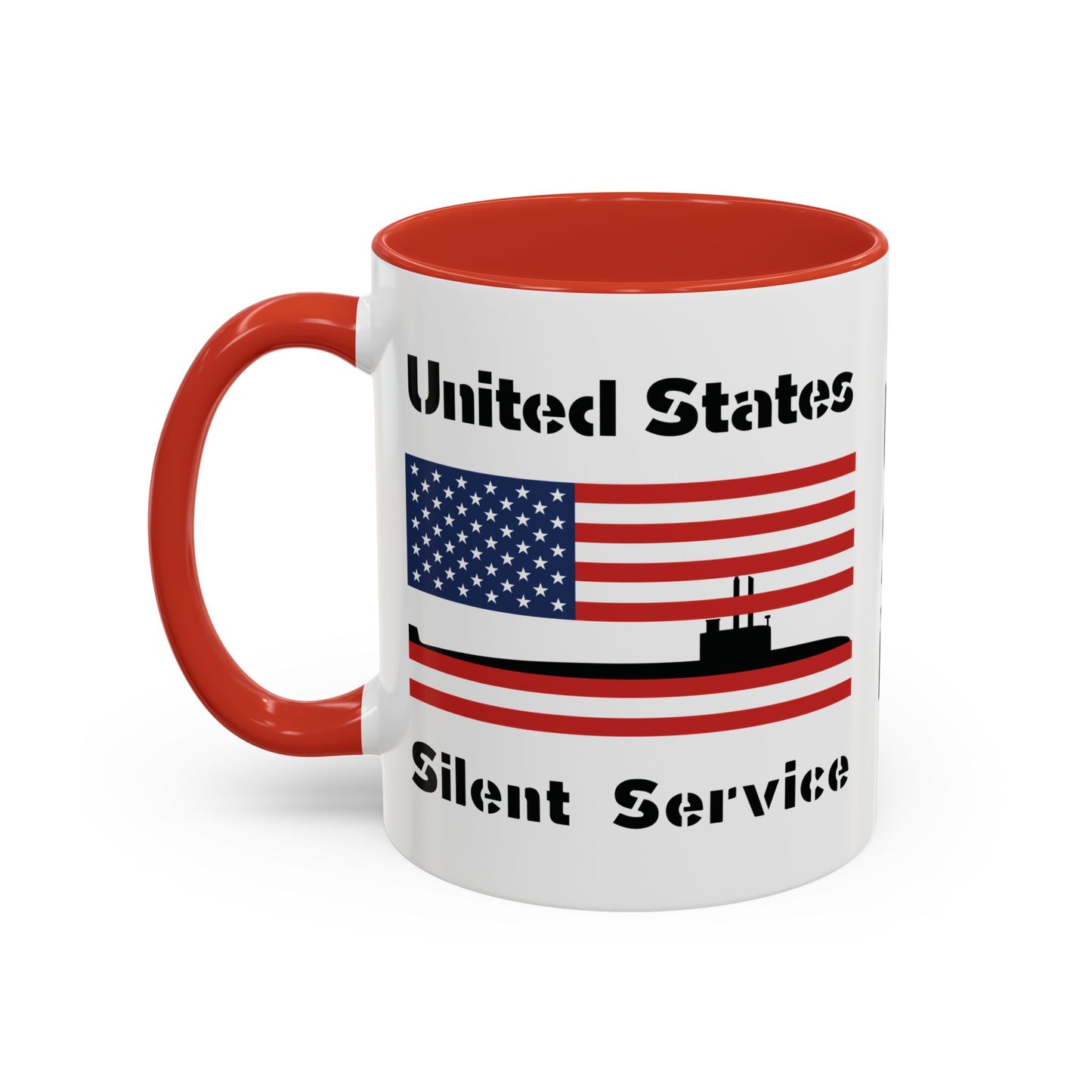 United States Navy Submarine Force Silent Service American Flag Accent Coffee Mugs