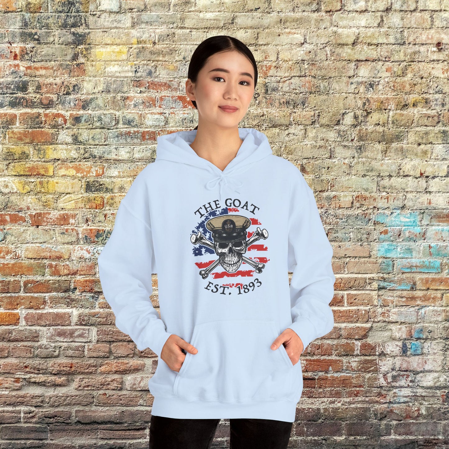 United States Naval CPO Skull Crossbones The Goat Est 1893 Unisex Heavy Blend™ Hooded Sweatshirt