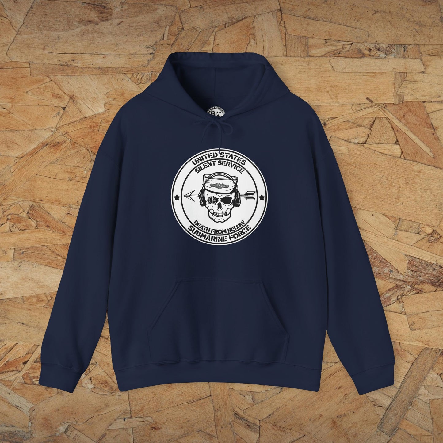 United States Submarine Force Silent Service Death From Below Unisex Heavy Blend™ Dark Hooded Sweatshirt