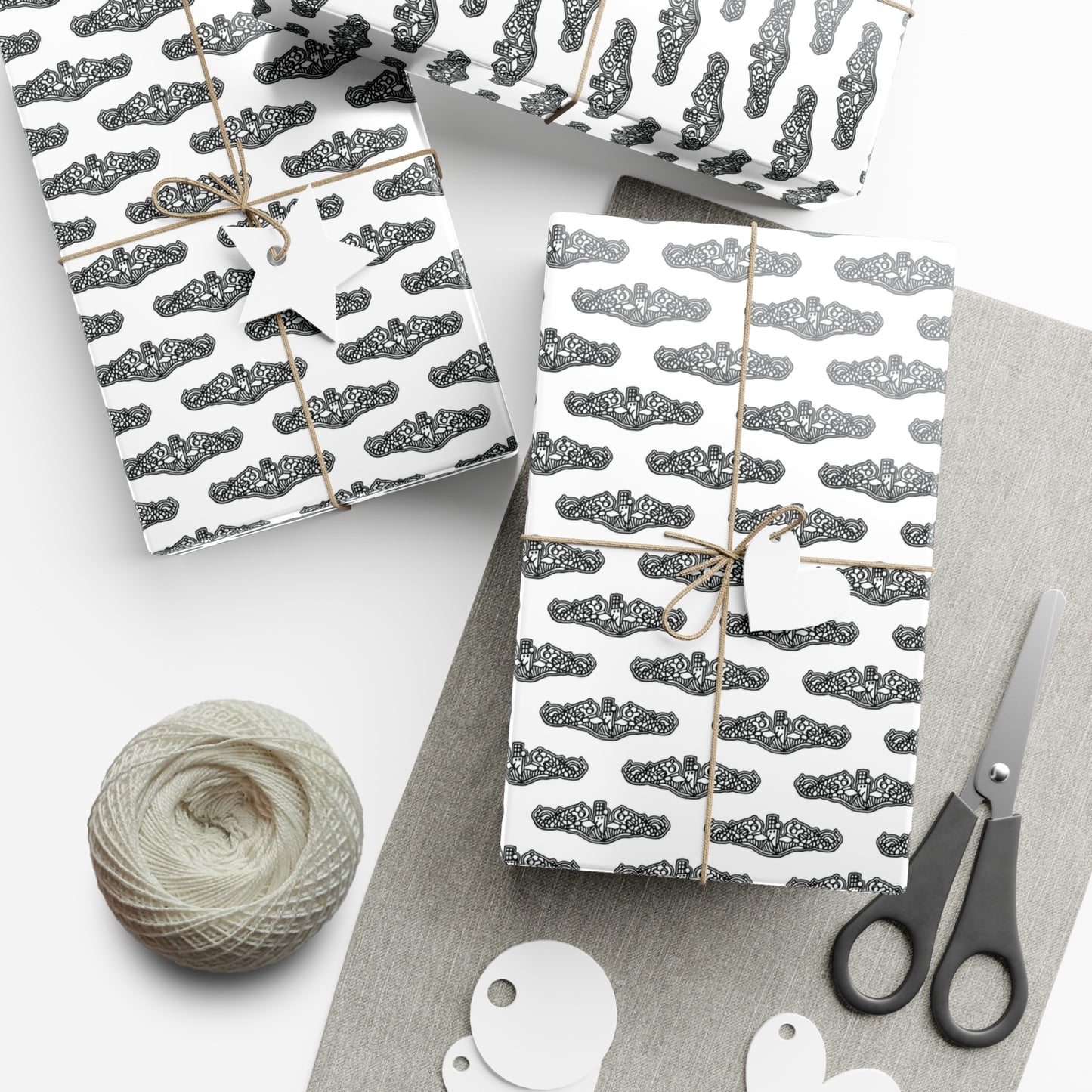 United States Navy Submarine Force Dolphins White Gift Wrap Papers