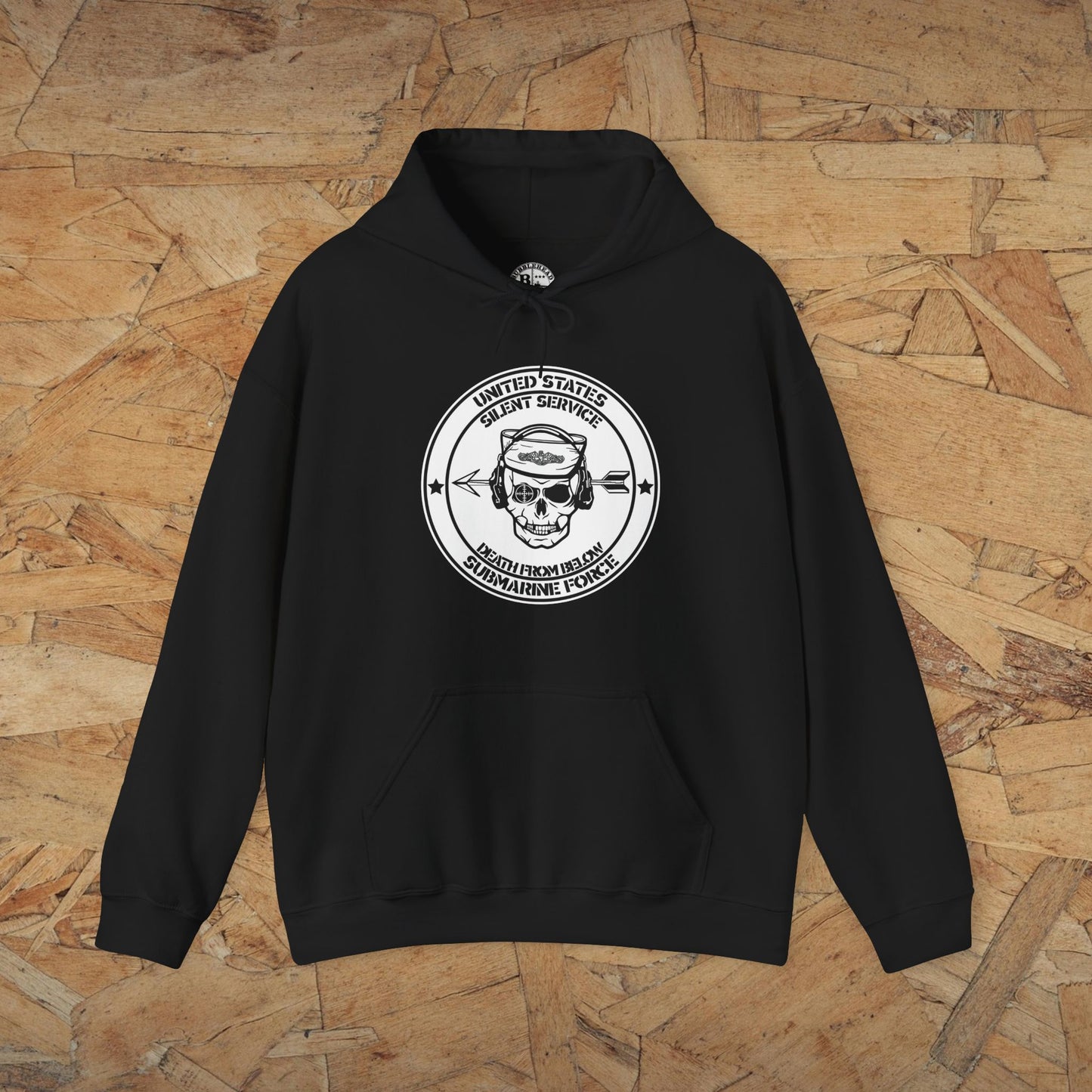 United States Submarine Force Silent Service Death From Below Unisex Heavy Blend™ Dark Hooded Sweatshirt