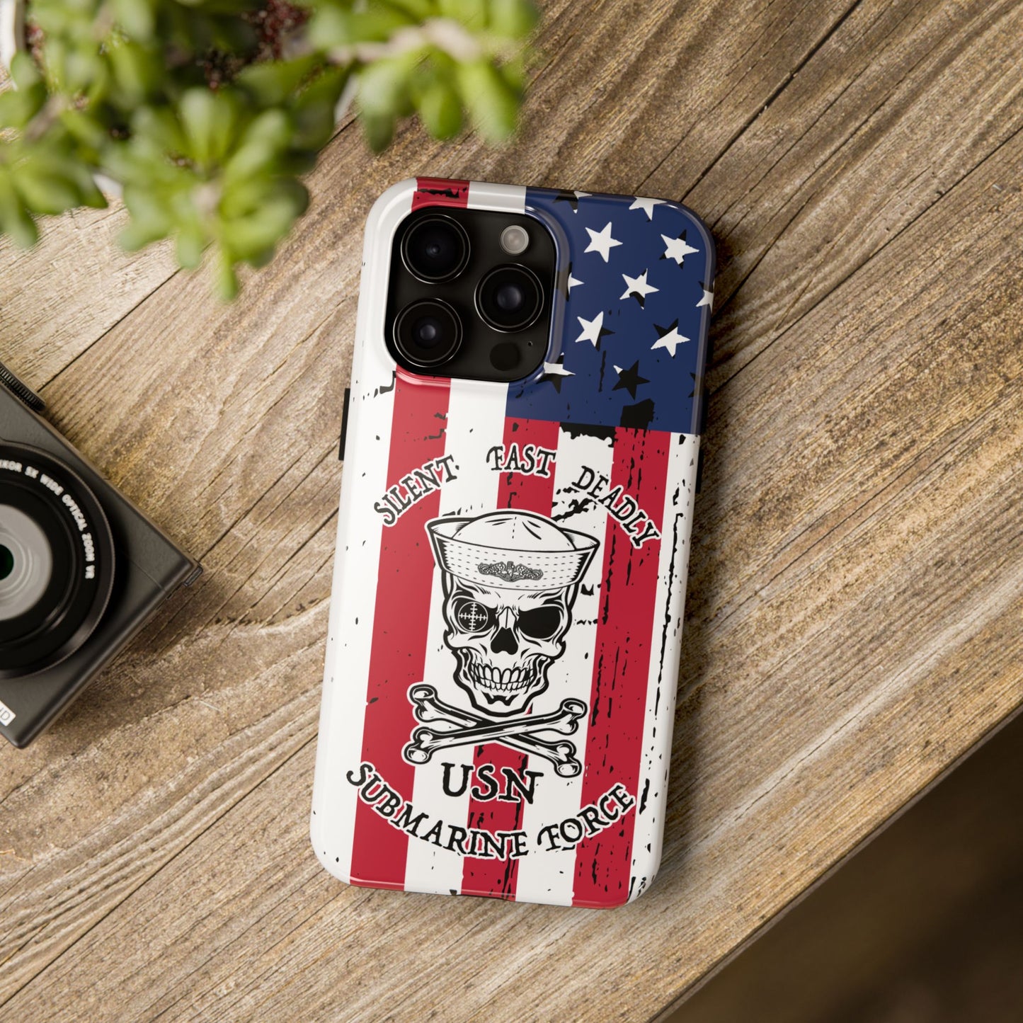 U.S. Submarine Force Skull and Crossbones Sailor Tough iPhone Case