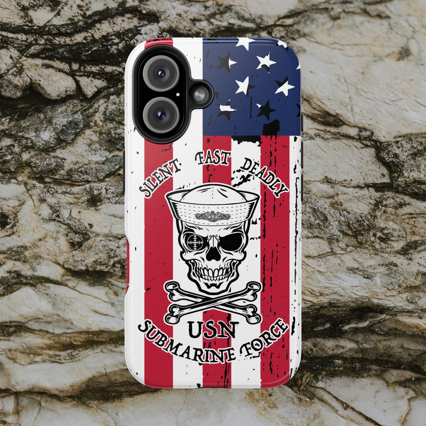 U.S. Submarine Force Skull and Crossbones Sailor Tough iPhone Case