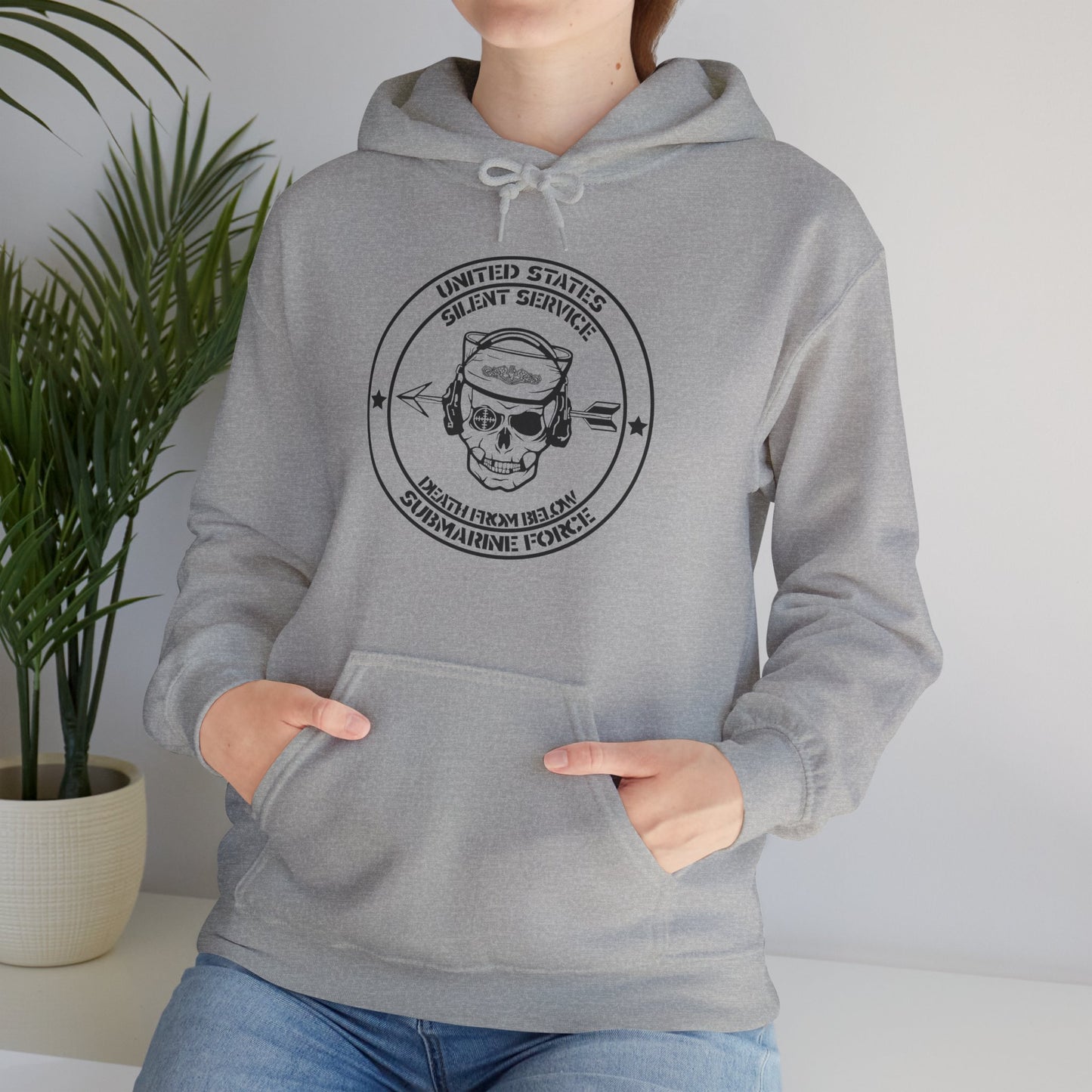 United States Submarine Force Silent Service Death From Below Unisex Heavy Blend™ Hooded Sweatshirt