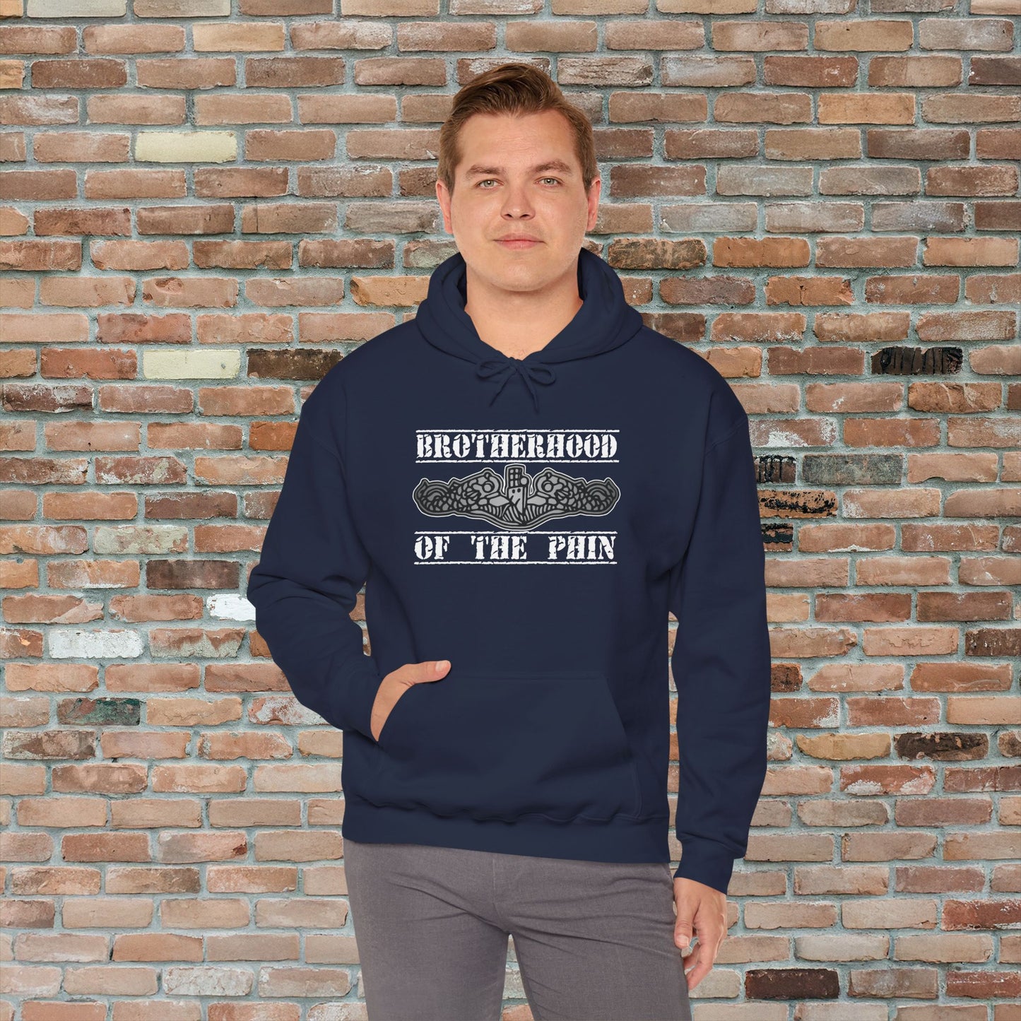 United States Brotherhood of the Phin Submarine Silver Dolphins Unisex Heavy Blend™ Hooded Sweatshirt