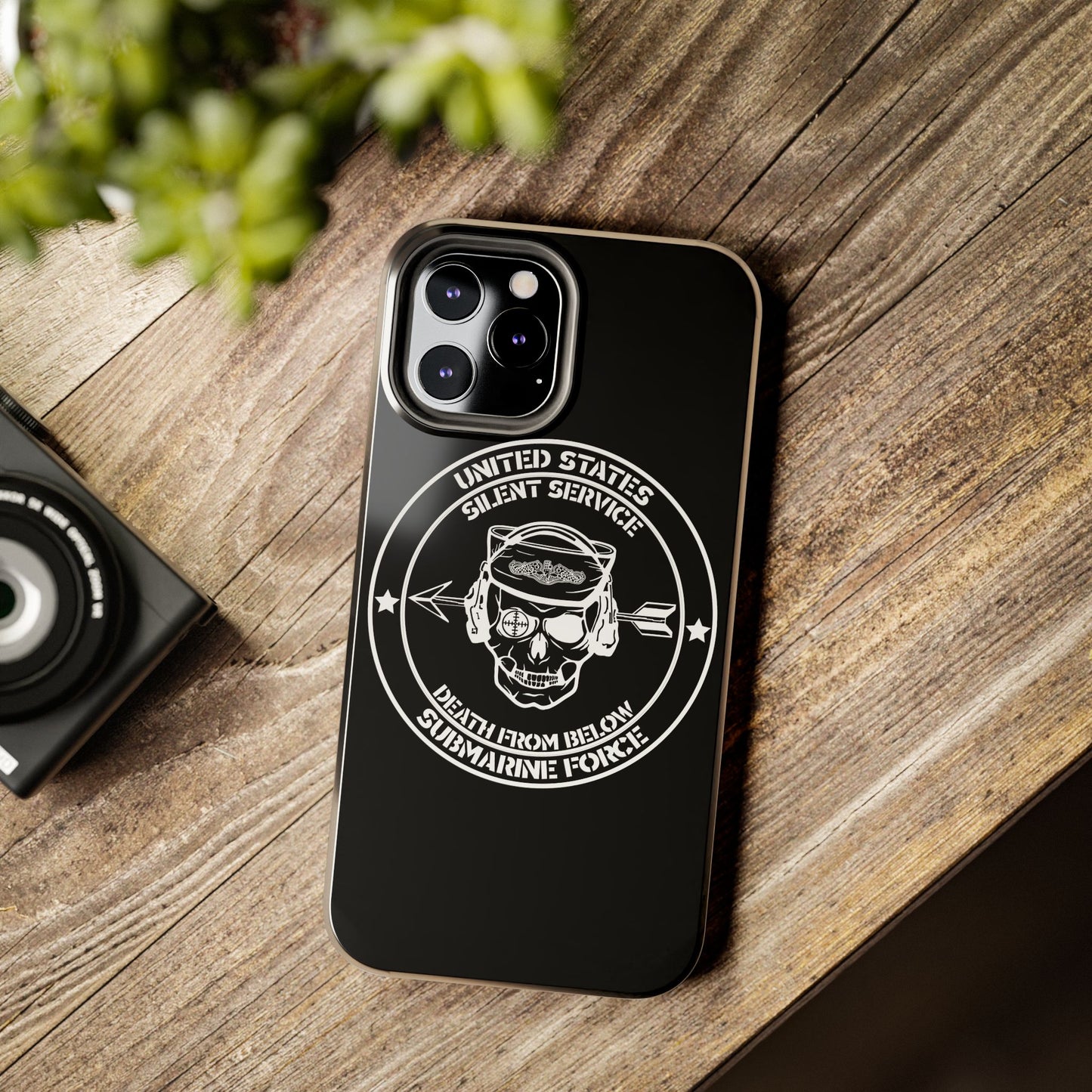 U.S. Submarine Force Silent Service Death From Below Sailor Skull Tough iPhone Case